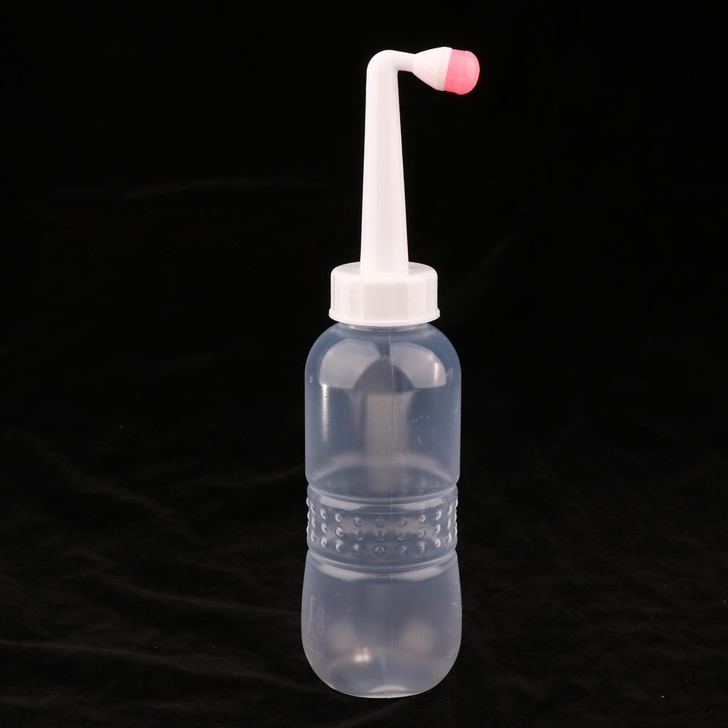 Plastic Handheld Portable Bidet Travel Nozzle Bidet Bottle Clear Pink 480ml