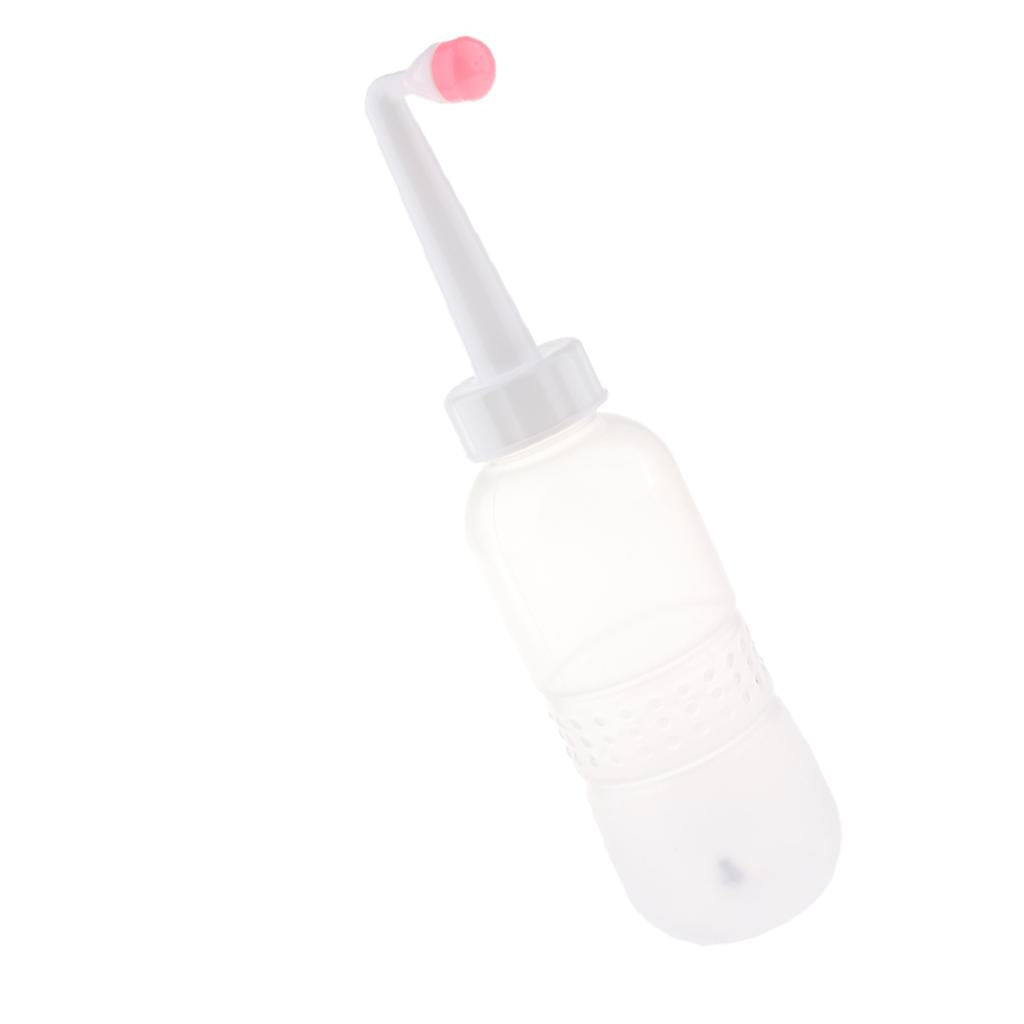 Plastic Handheld Portable Bidet Travel Nozzle Bidet Bottle Clear Pink 480ml