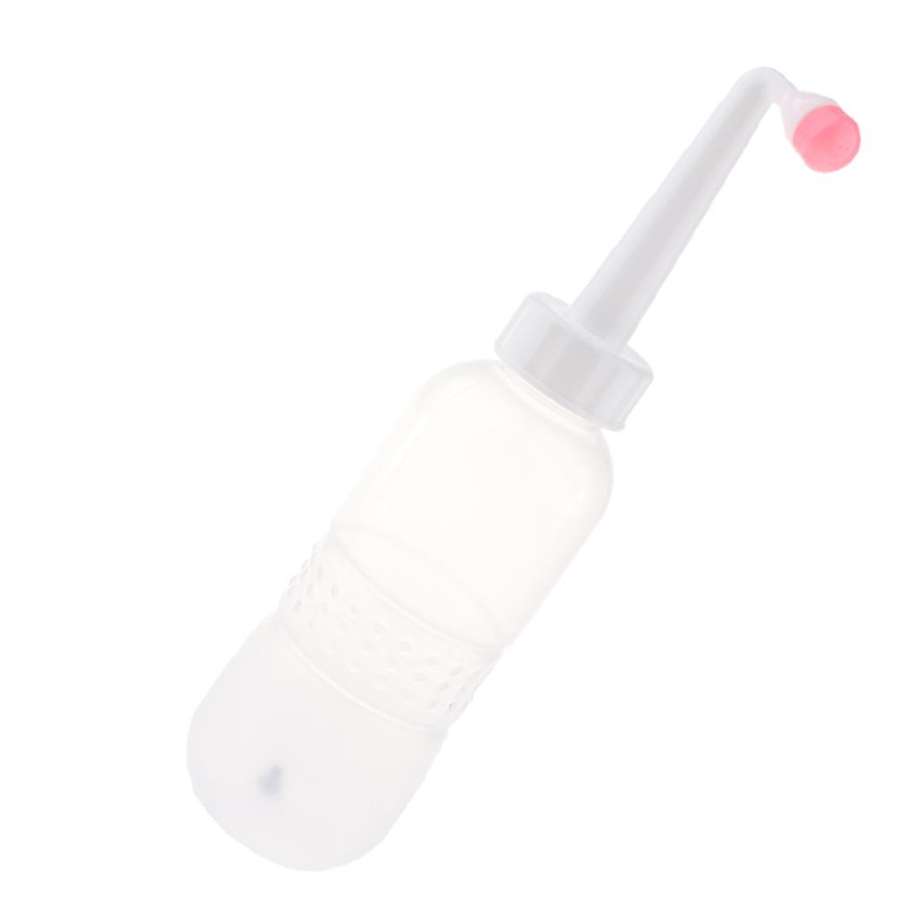 Plastic Handheld Portable Bidet Travel Nozzle Bidet Bottle Clear Pink 480ml