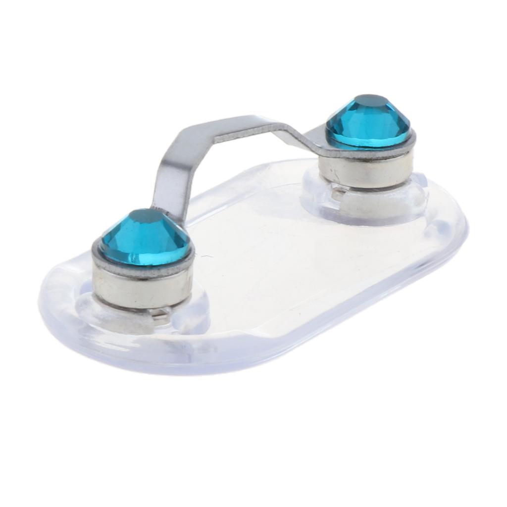 Stainless Steel Eyeglass Holder ID Badge Hanging Clip Holder Green 01