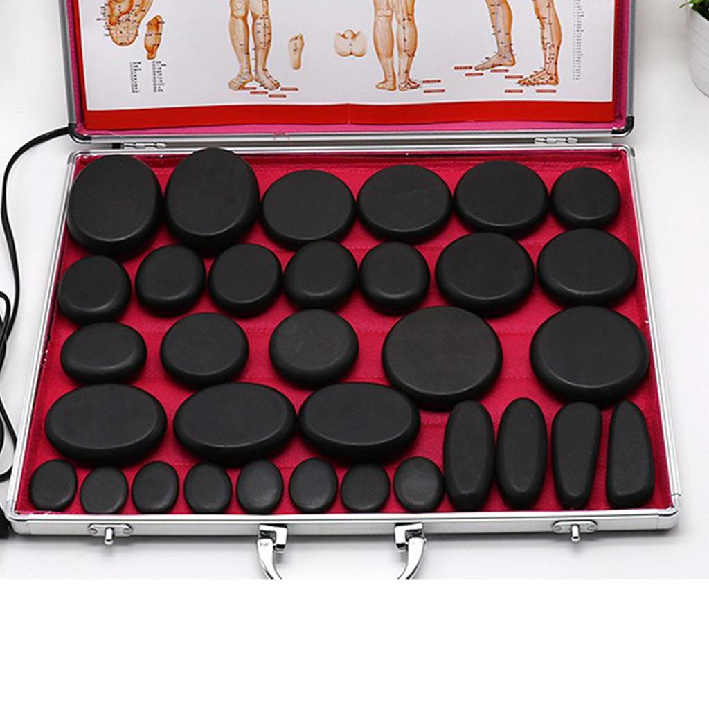 Electric Spa Hot Stones Massager Heater Kit for 33pcs Massage Stones US Plug