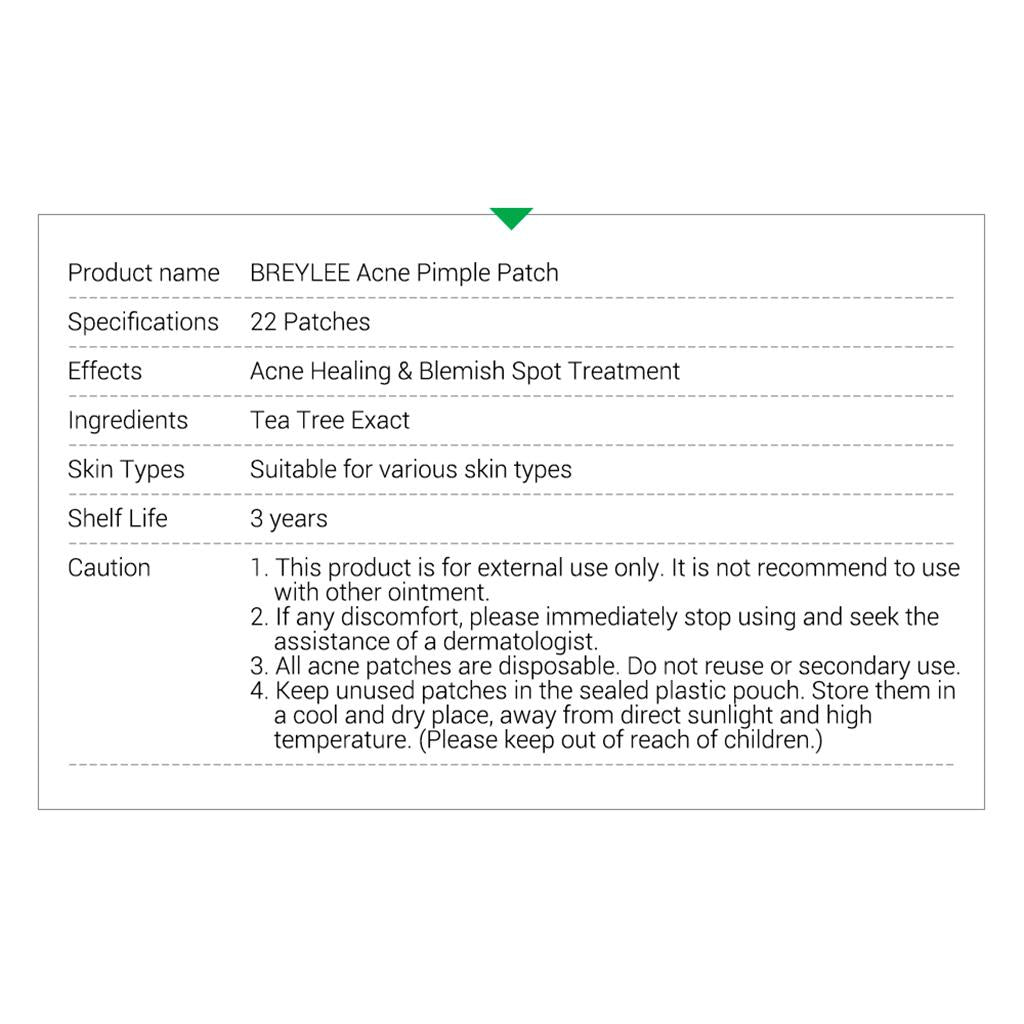 22pcs/sheet Breylee Tea Tree Acne Remover Patch Scar Treatment Stickers