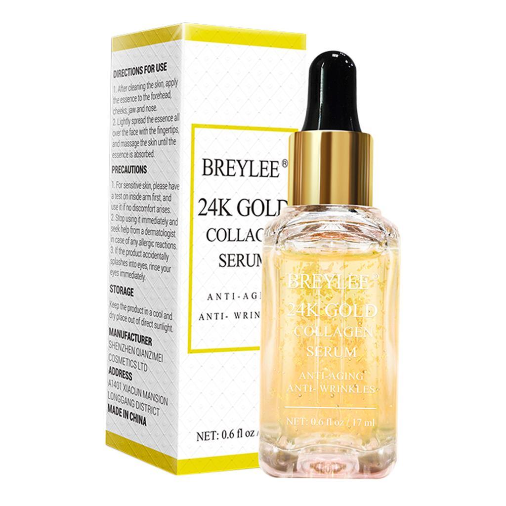 BREYLEE Face Skin Care Serum Essence Anti-Aging 24K Gold Collagen Serum