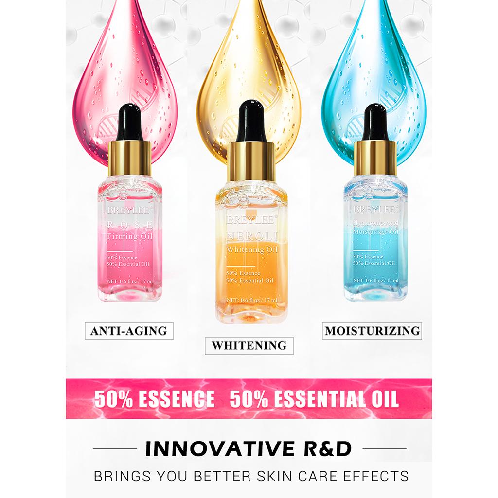 BREYLEE Essential Oils Whitening Essence Face Skin Care 17ml Hyaluronic Acid
