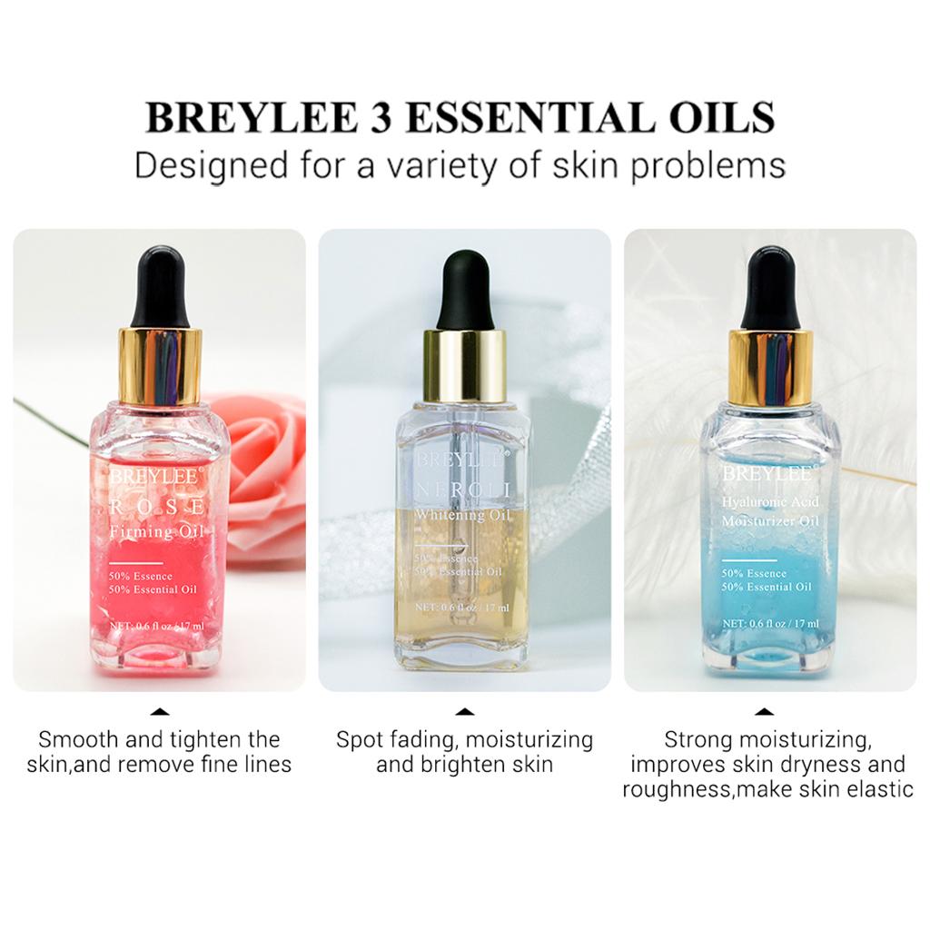BREYLEE Essential Oils Whitening Essence Face Skin Care 17ml Hyaluronic Acid