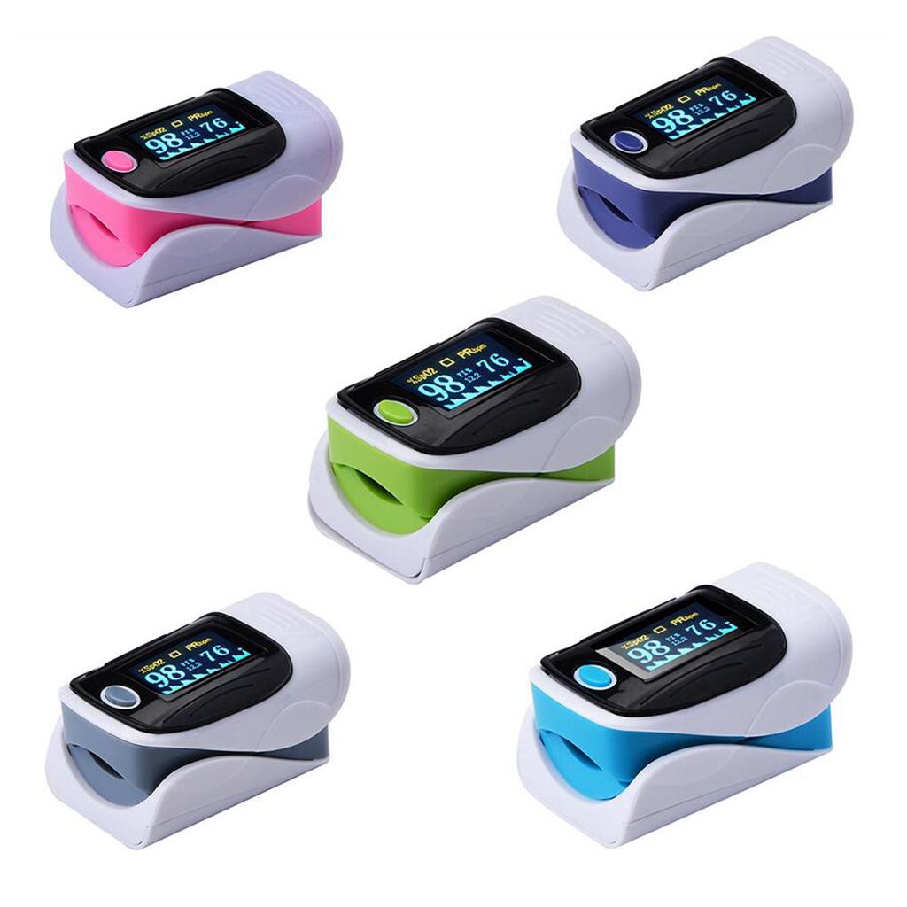 Finger Fingertip Pulse Oximeter Blood Oxygen Pulse Rate Monitor Blue