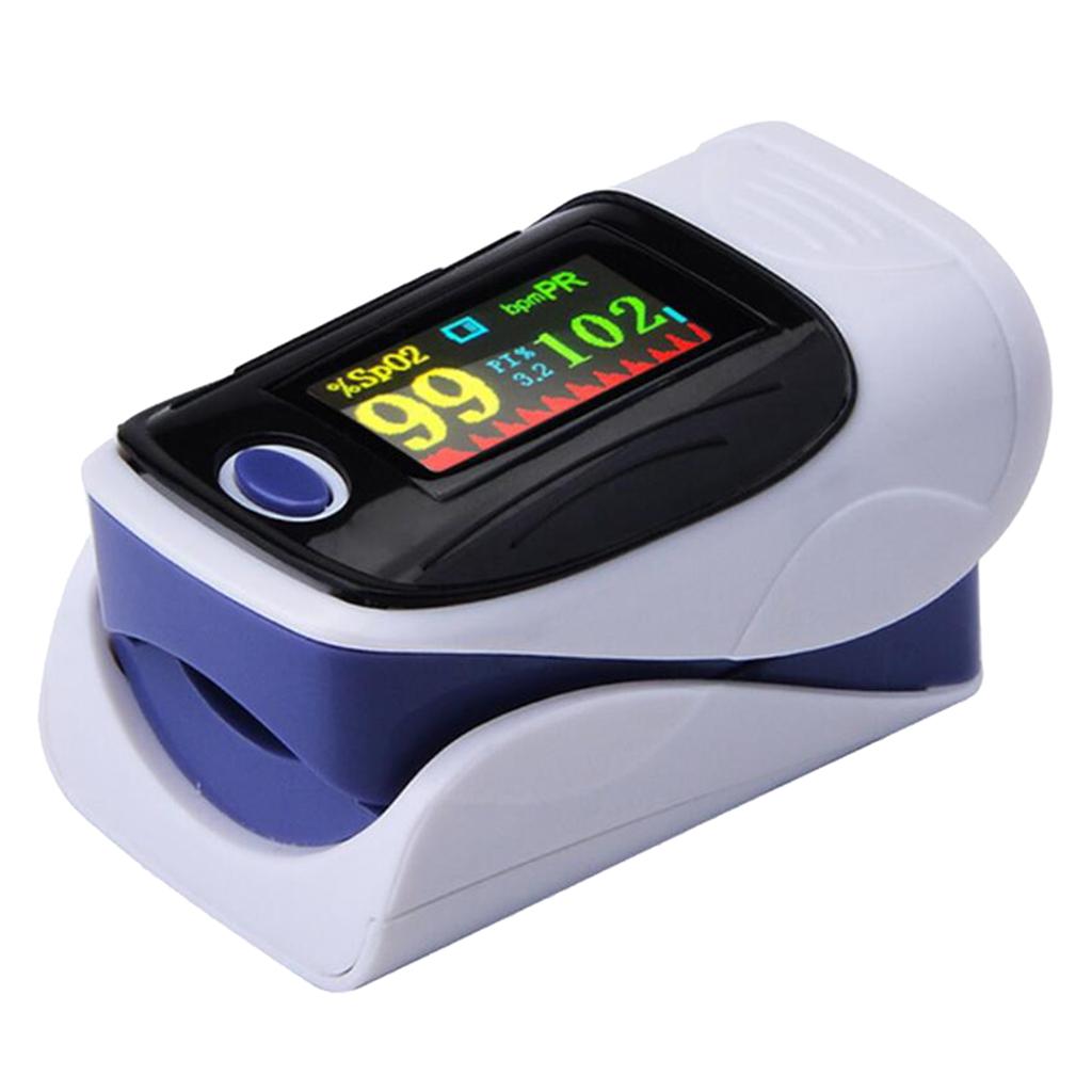 Finger Fingertip Pulse Oximeter Blood Oxygen Pulse Rate Monitor Purple