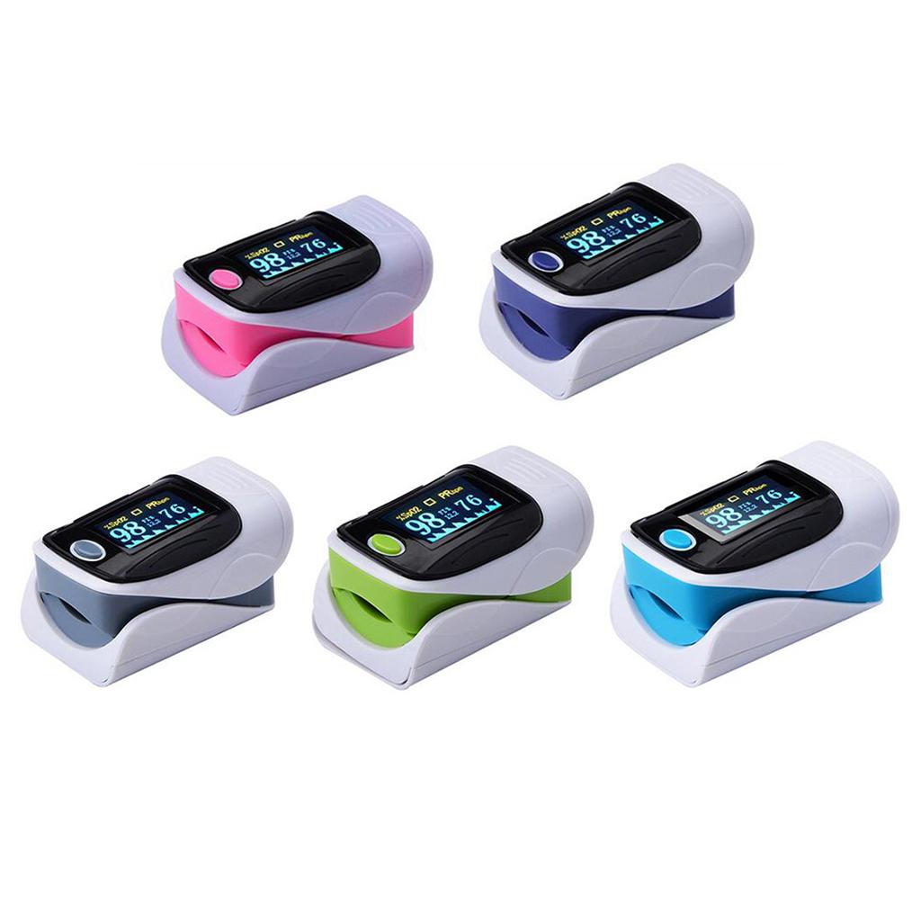 Finger Fingertip Pulse Oximeter Blood Oxygen Pulse Rate Monitor Gray