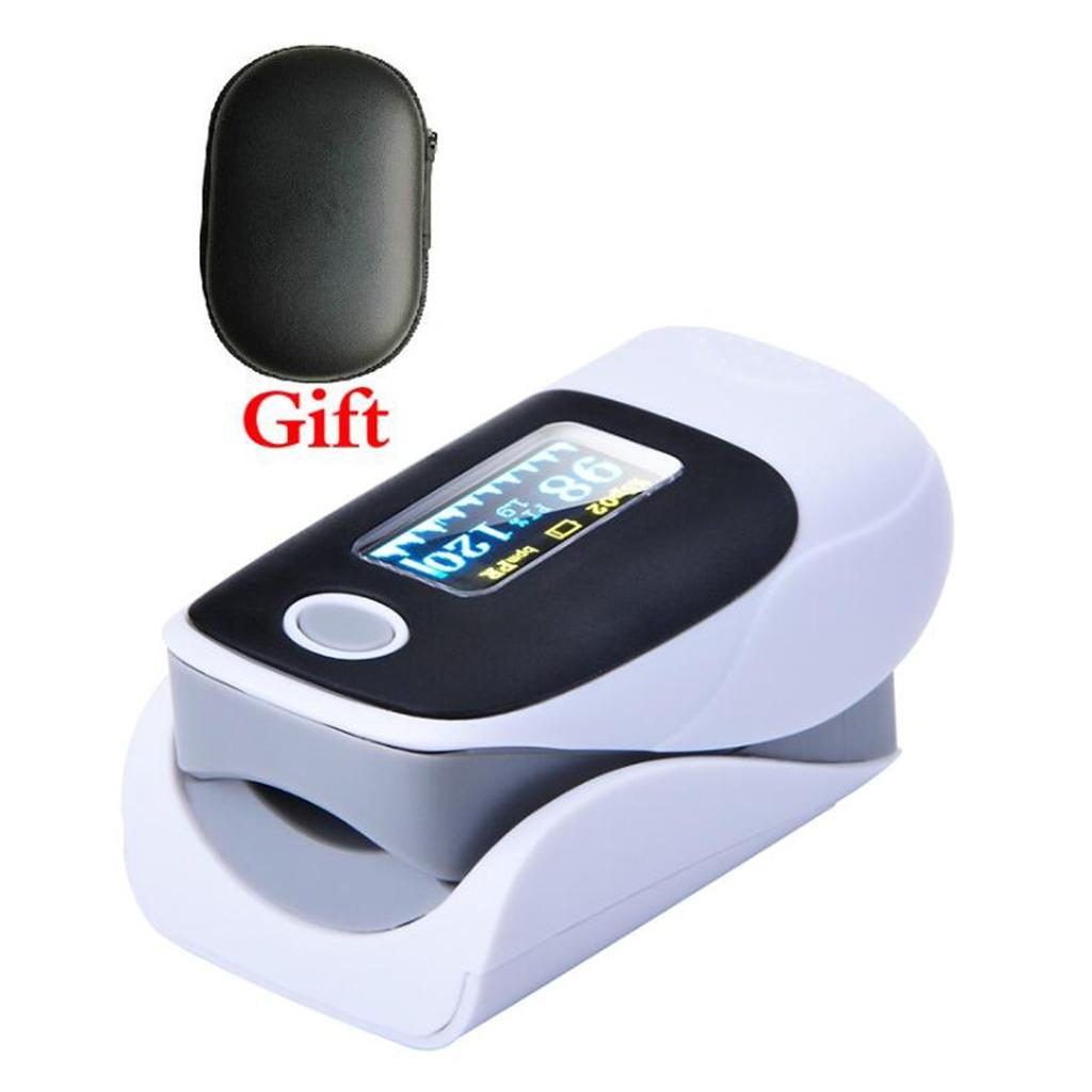 Finger Fingertip Pulse Oximeter Blood Oxygen Pulse Rate Monitor Gray