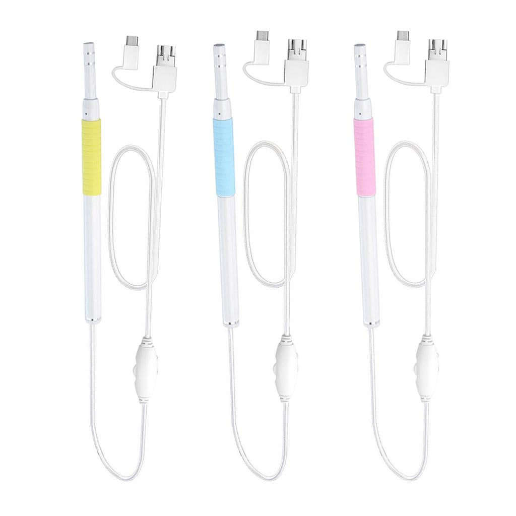 3 in 1 USB Ear Cleaning Endoscope Visual Earpick Earwax Removal Kit Blue