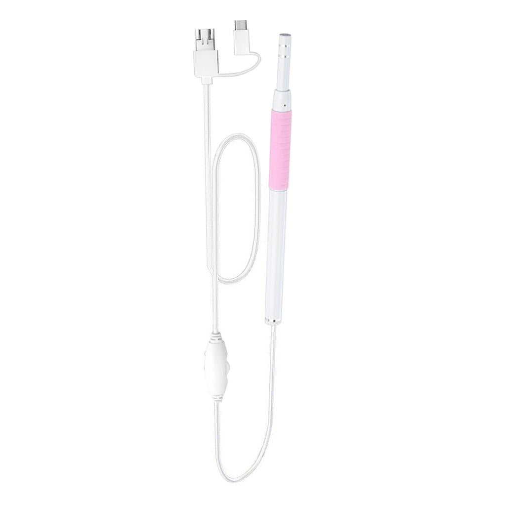 3 in 1 USB Ear Cleaning Endoscope Visual Earpick Earwax Removal Kit Pink