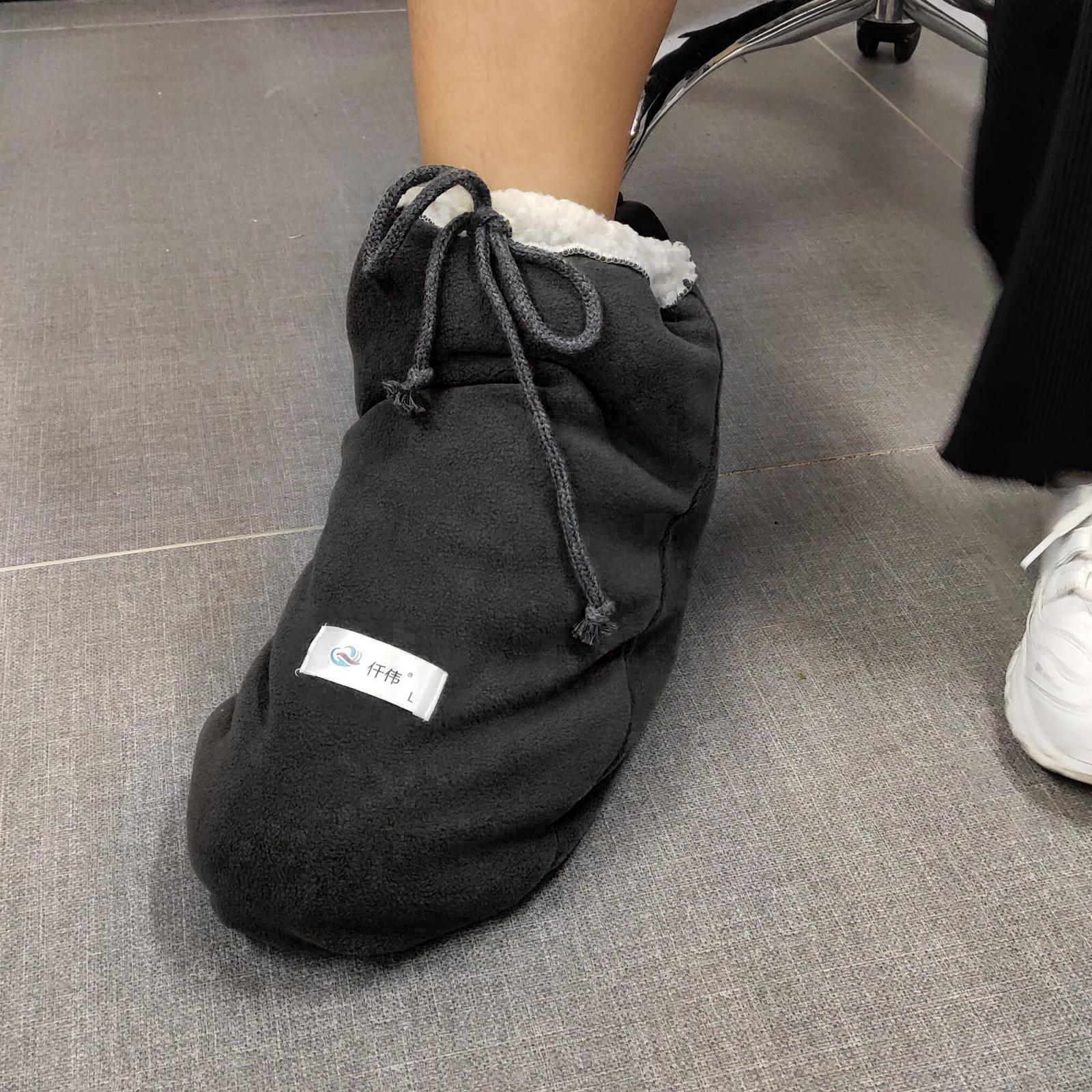Cotton Winter Walking Brace Cover gray Double thickness