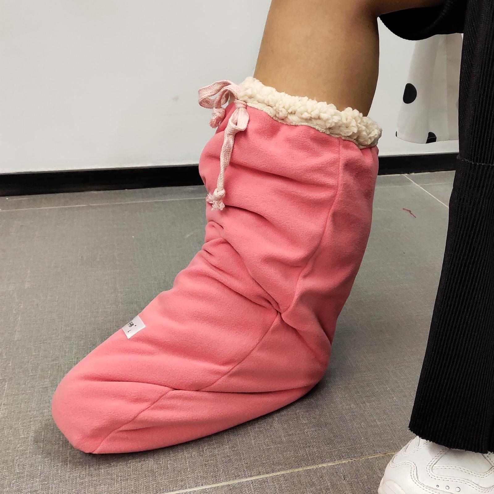 Cotton Winter Walking Brace Cover light pink Double thickness