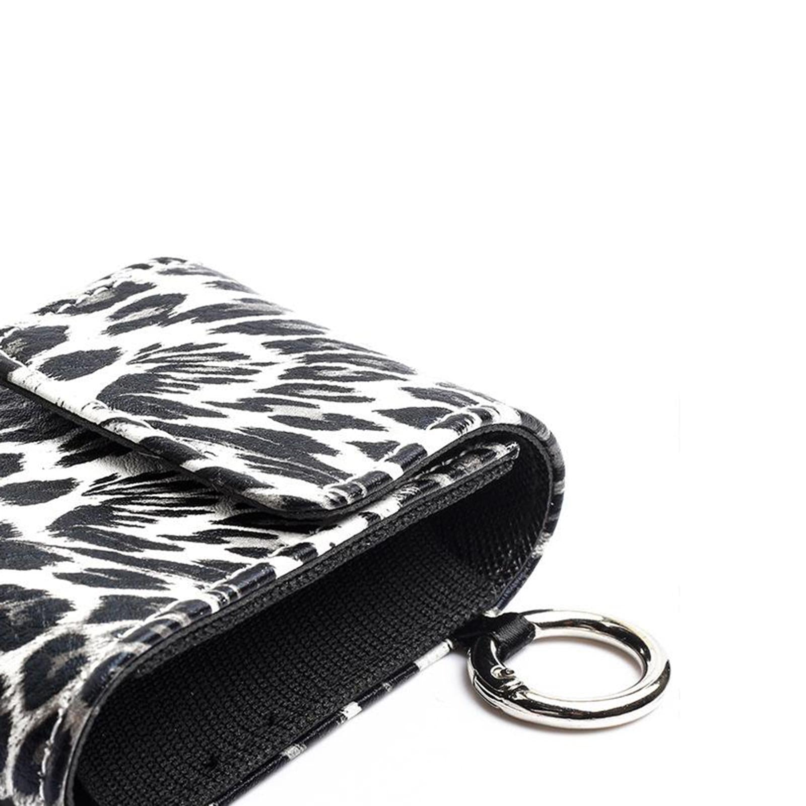 Anti-Shock Fingertip Oximeter Storage Bag Protective Case Pouch Black+White