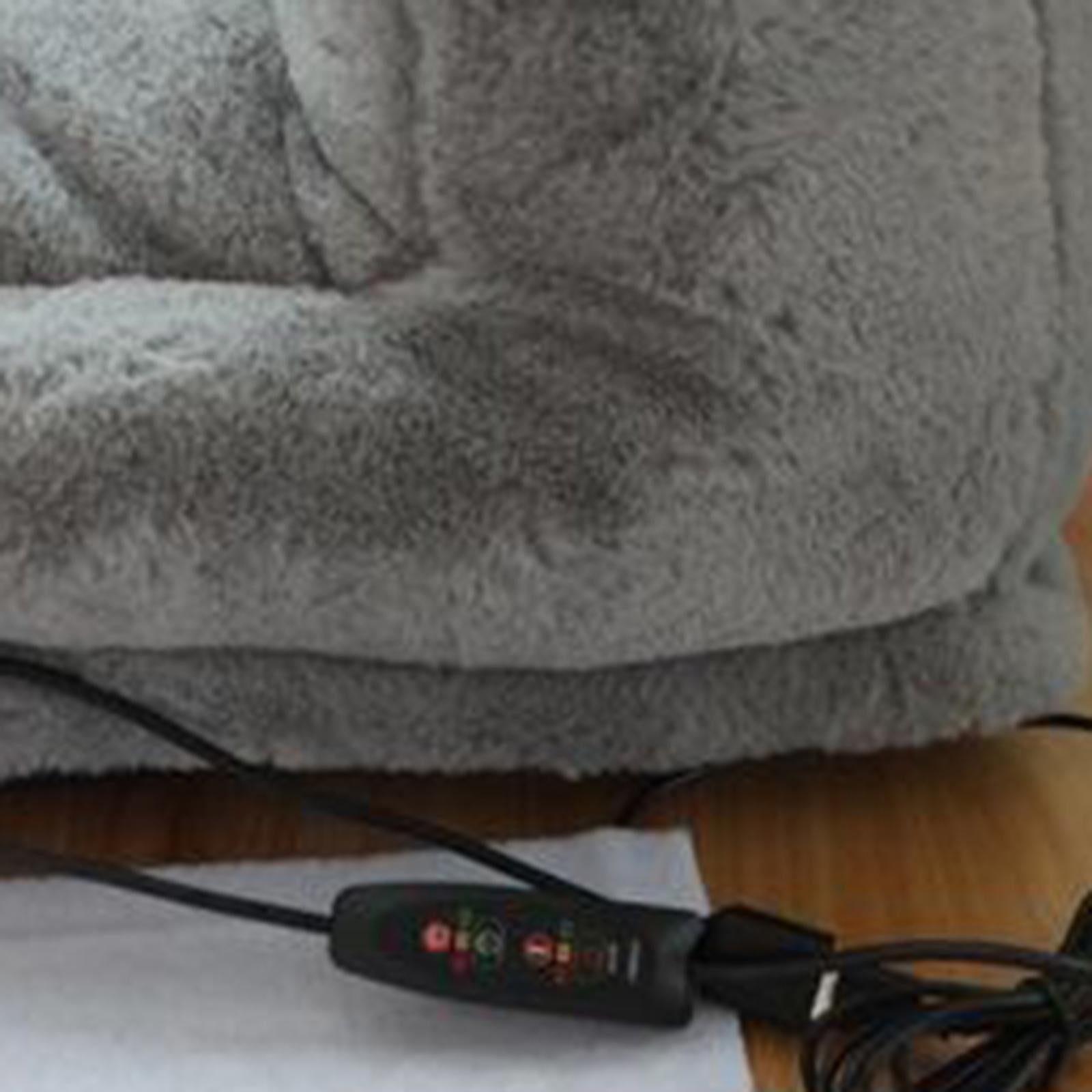 USB Electric Foot Warmer Feet Heating Boot Heater Shoes Heating Pad Gray