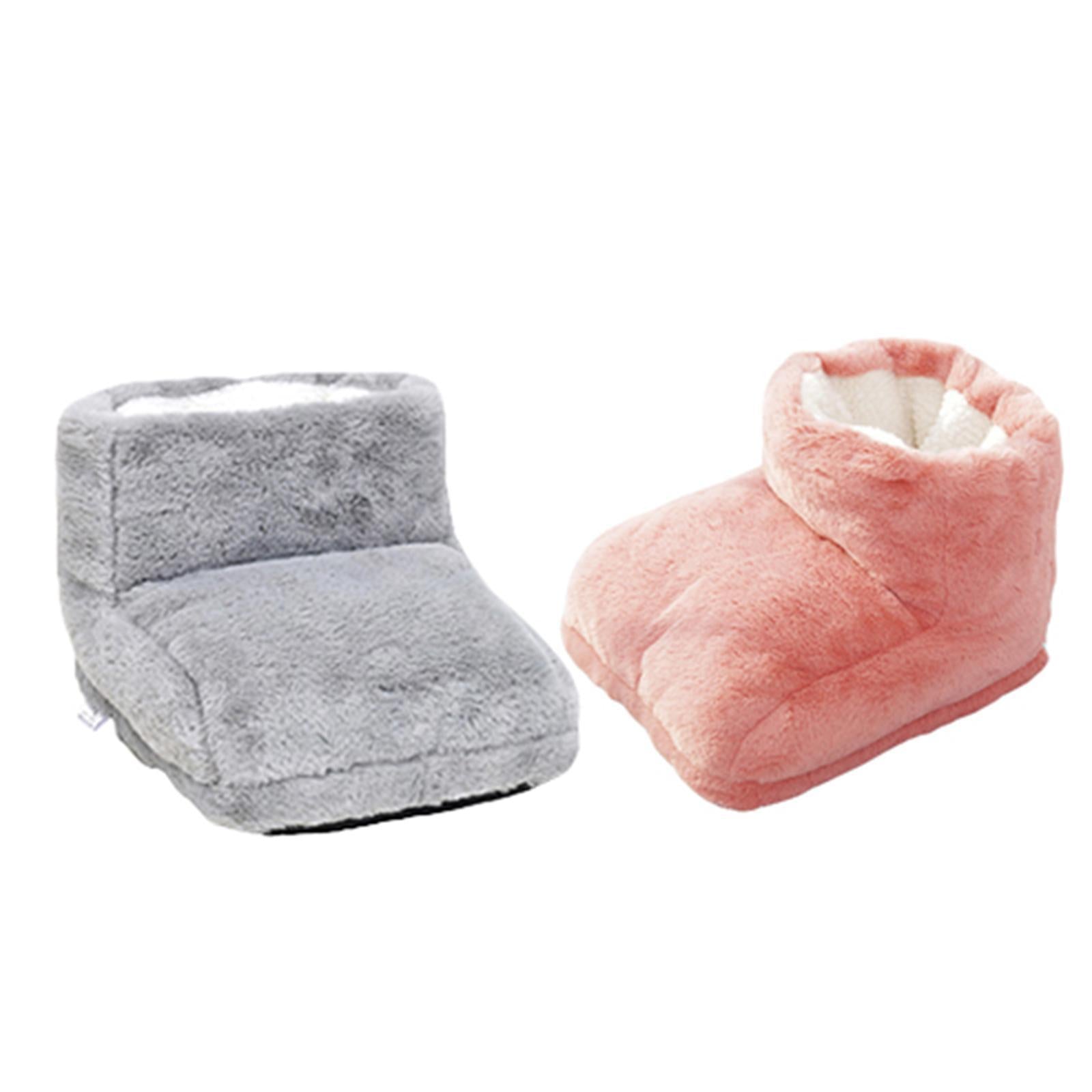 USB Electric Foot Warmer Feet Heating Boot Heater Shoes Heating Pad Gray