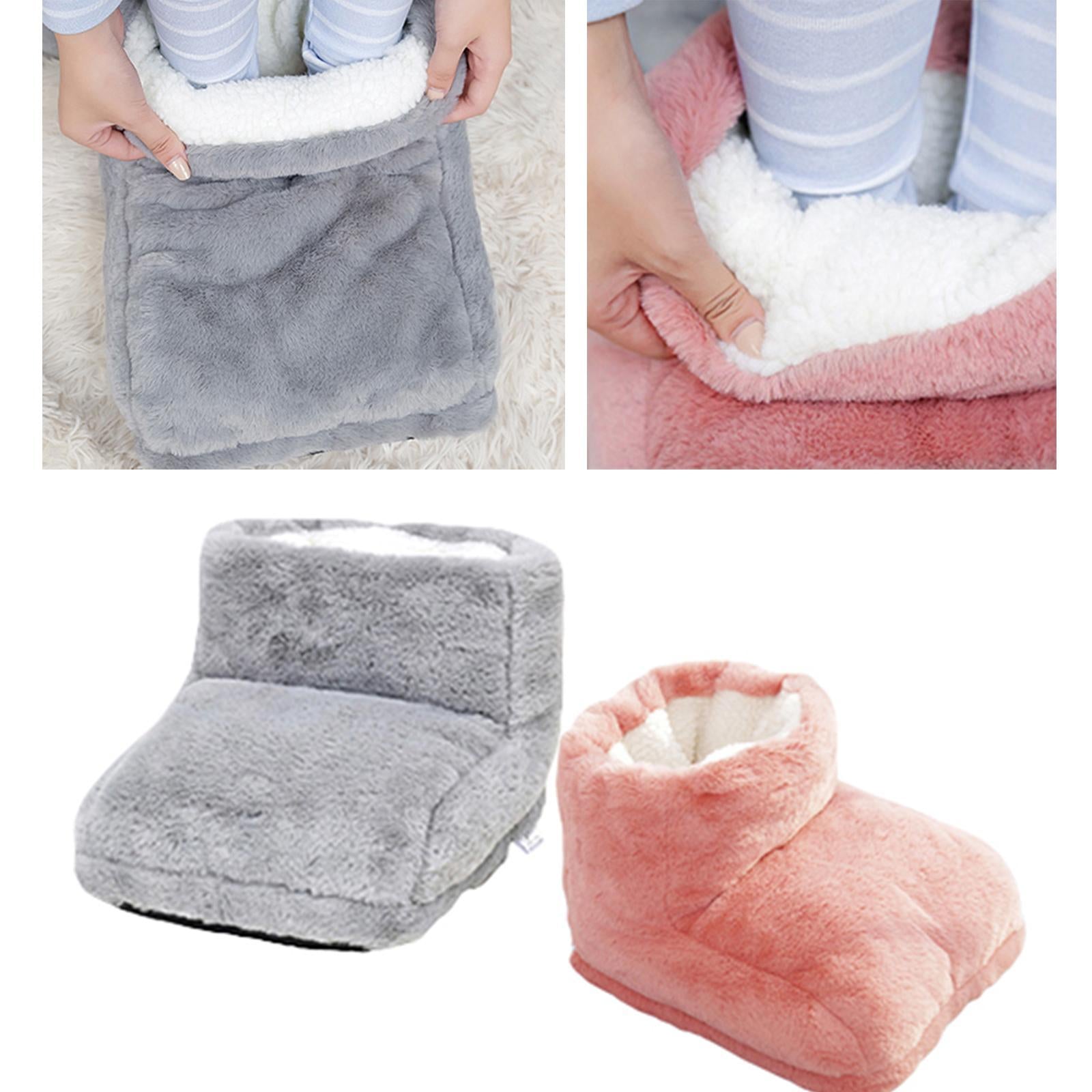 USB Electric Foot Warmer Feet Heating Boot Heater Shoes Heating Pad Gray