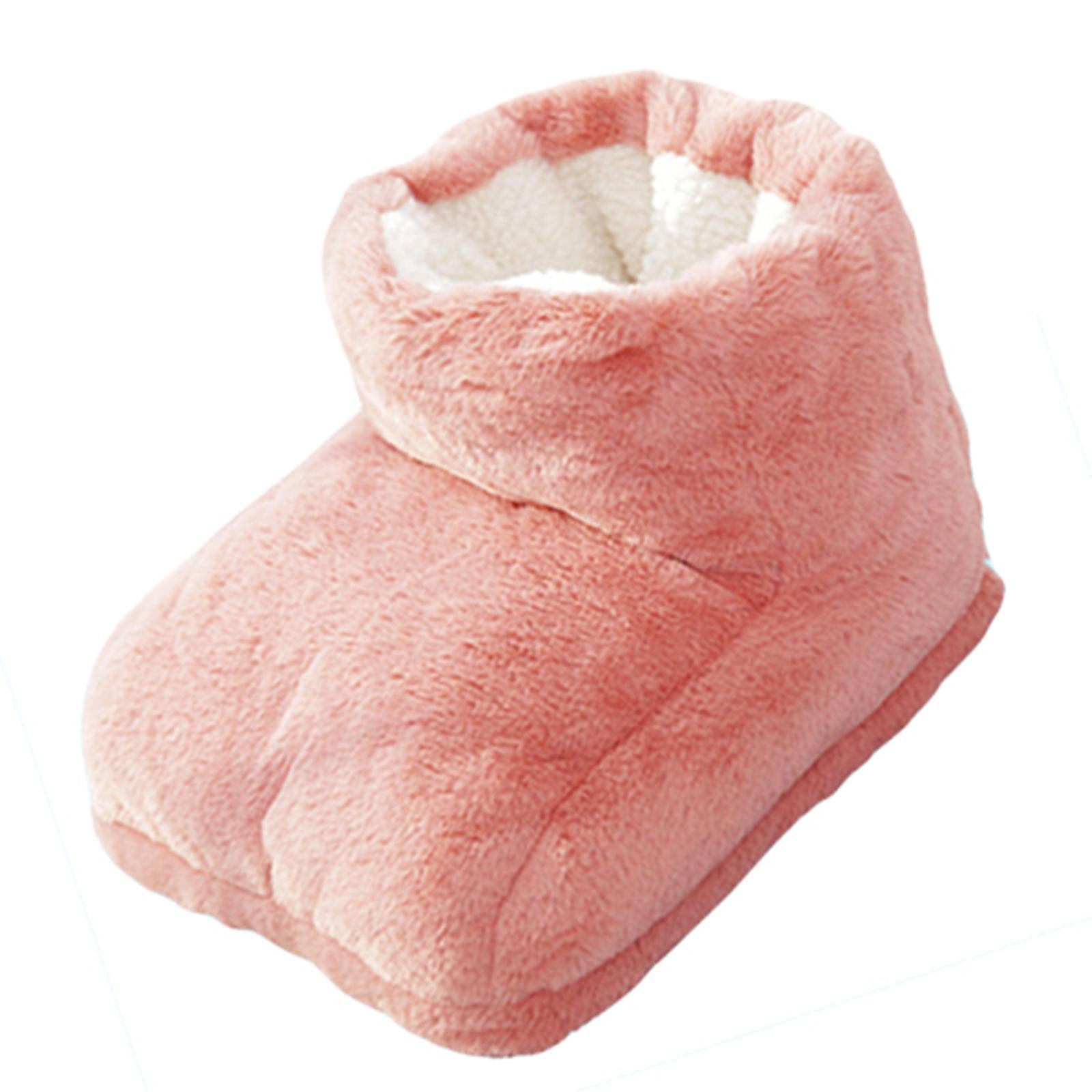 USB Electric Foot Warmer Feet Heating Boot Heater Shoes Heating Pad Pink