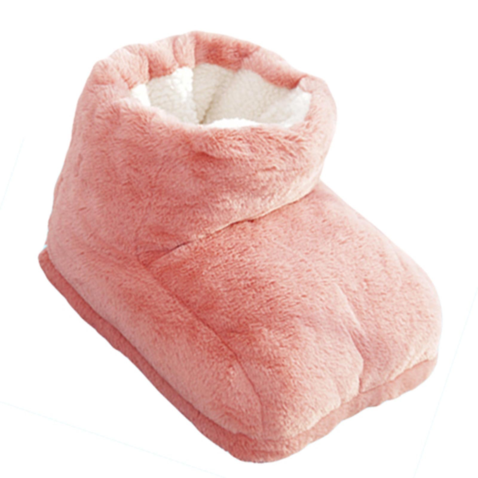 USB Electric Foot Warmer Feet Heating Boot Heater Shoes Heating Pad Pink