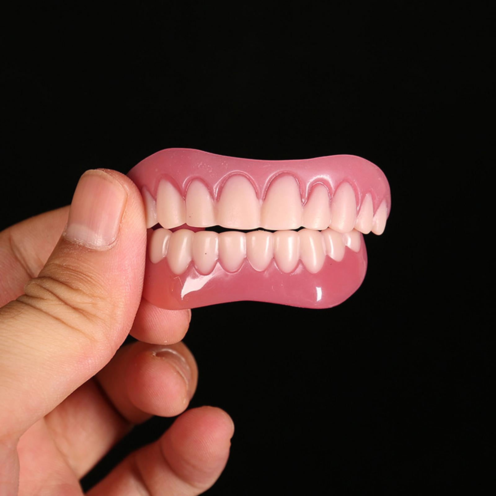 Upper Lower Veneers False Teeth Denture Bright White Shade for upper jaw