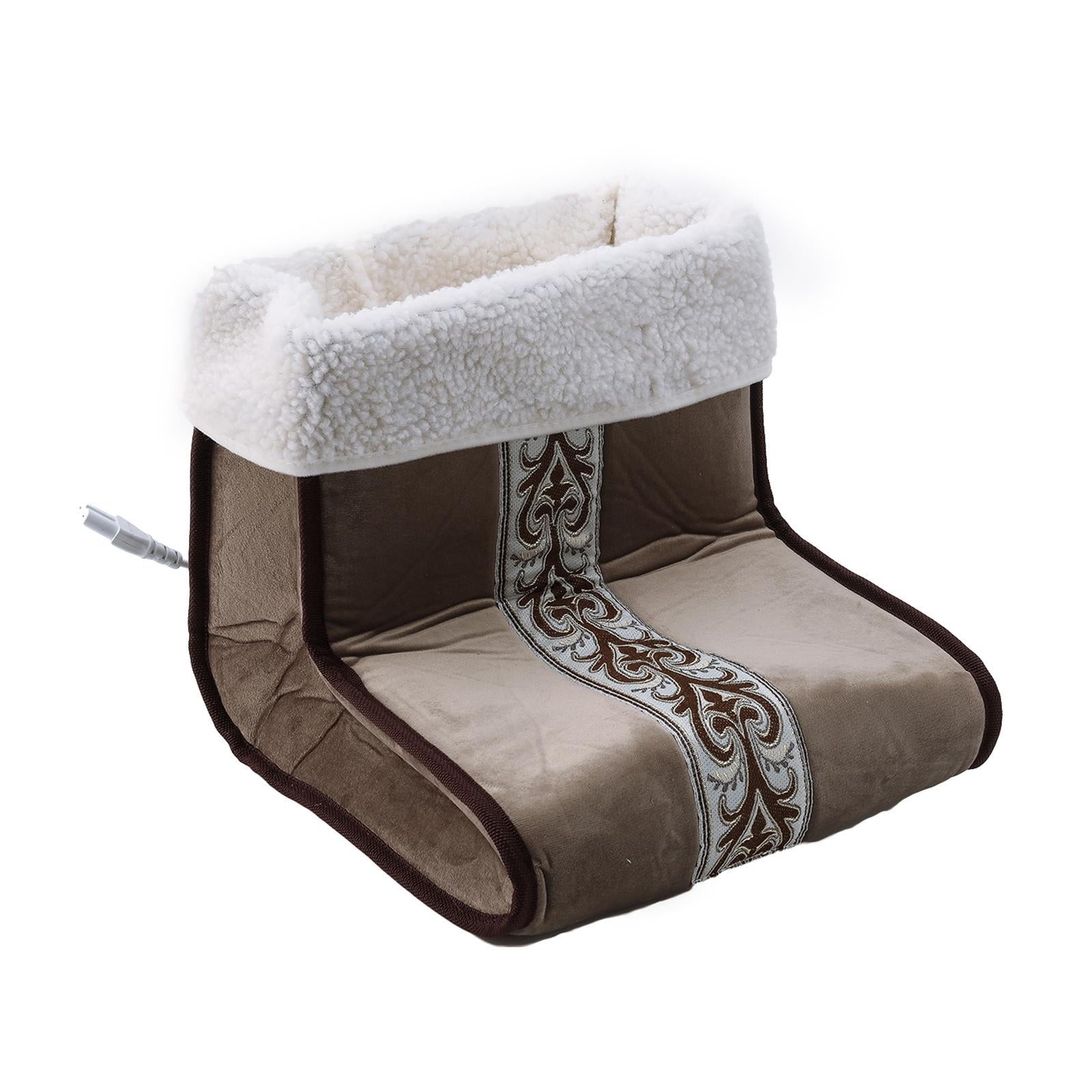 Cosy Electric Foot Warmer Washable 5-Modes Cushion Removable Lining Brown