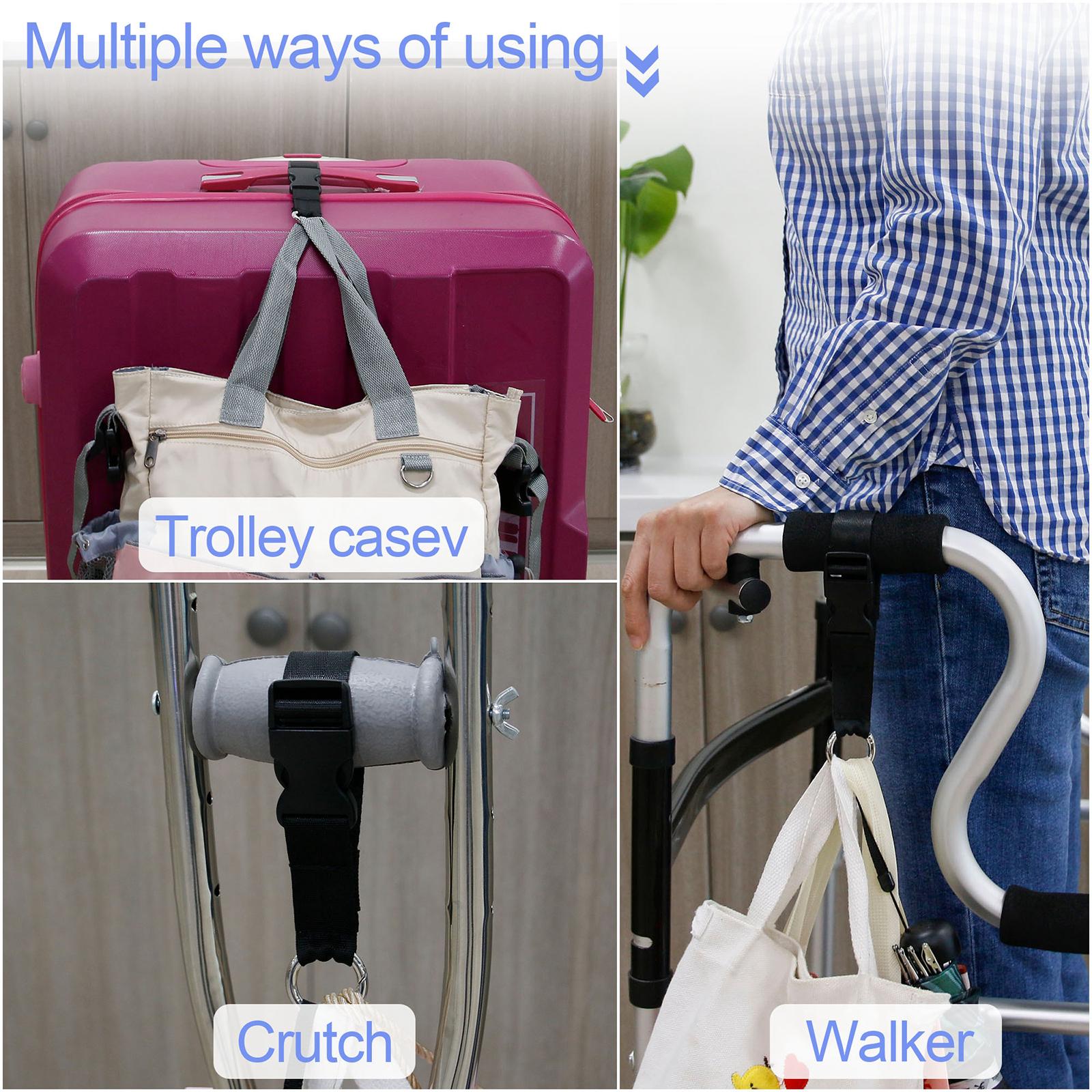 2pcs Multipurpose Round Strong Handy Hooks Clips Hanger for Walker Rollator