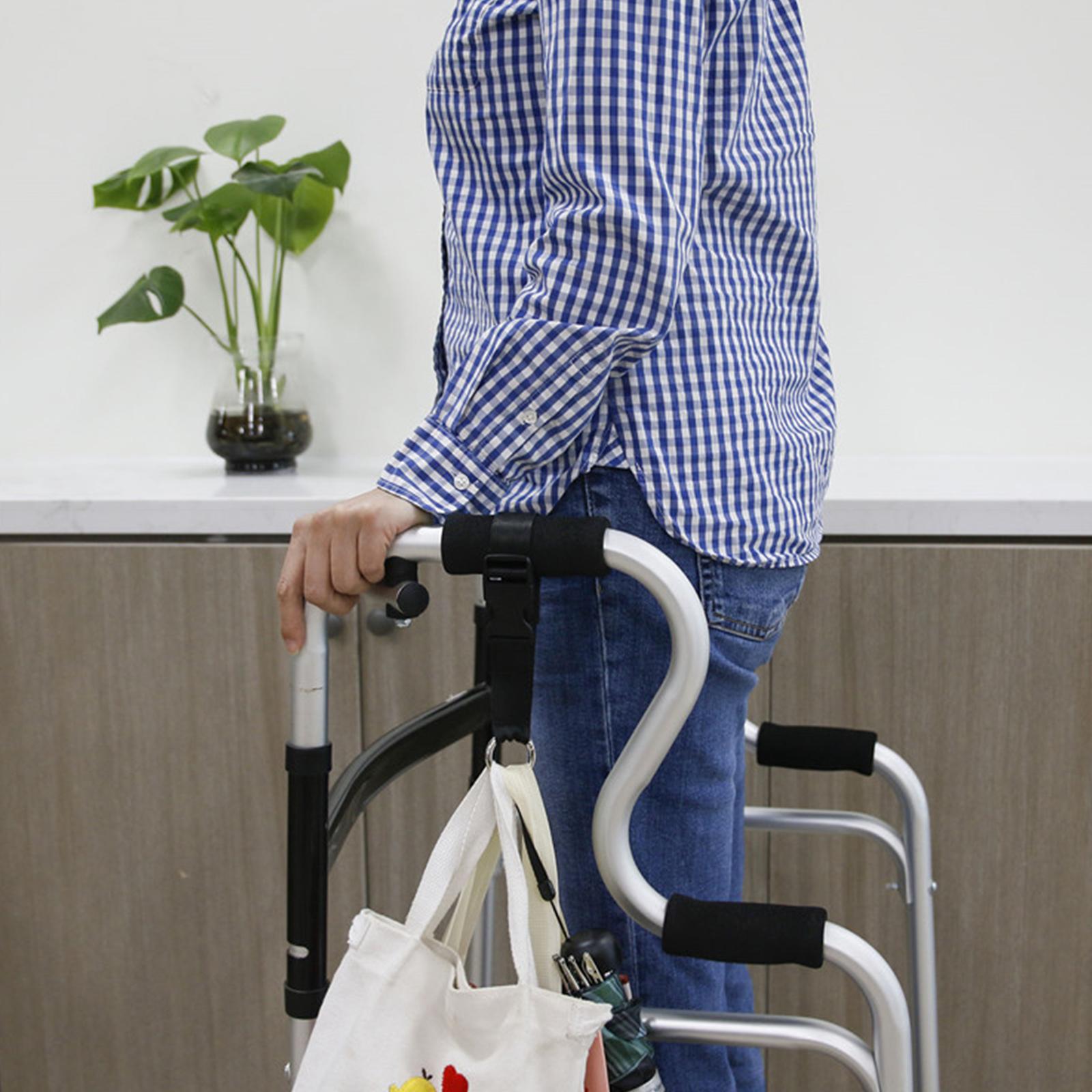 2pcs Multipurpose Round Strong Handy Hooks Clips Hanger for Walker Rollator