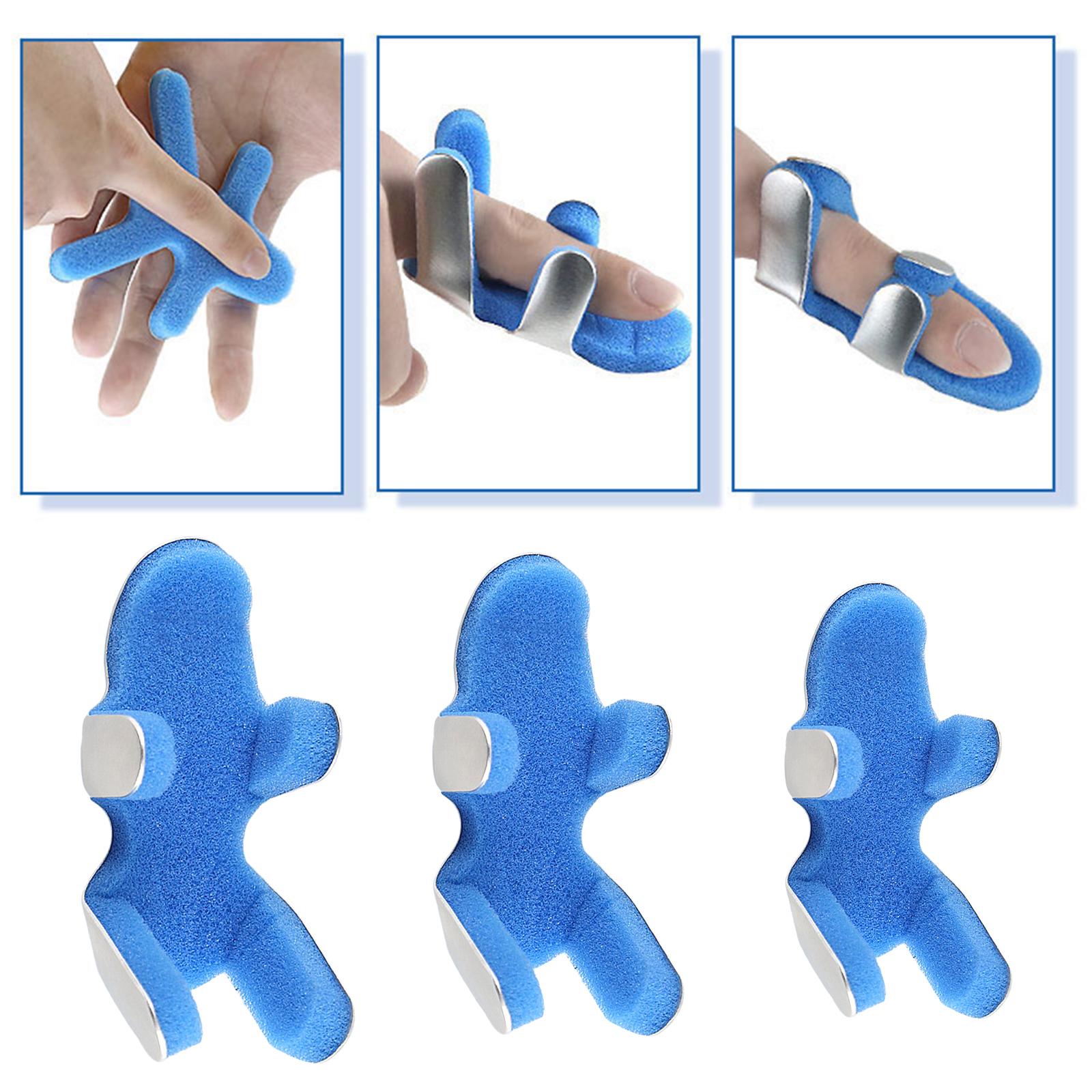 Adjustable Finger Splint Trigger Fixing Brace Support Strap Protector Blue S