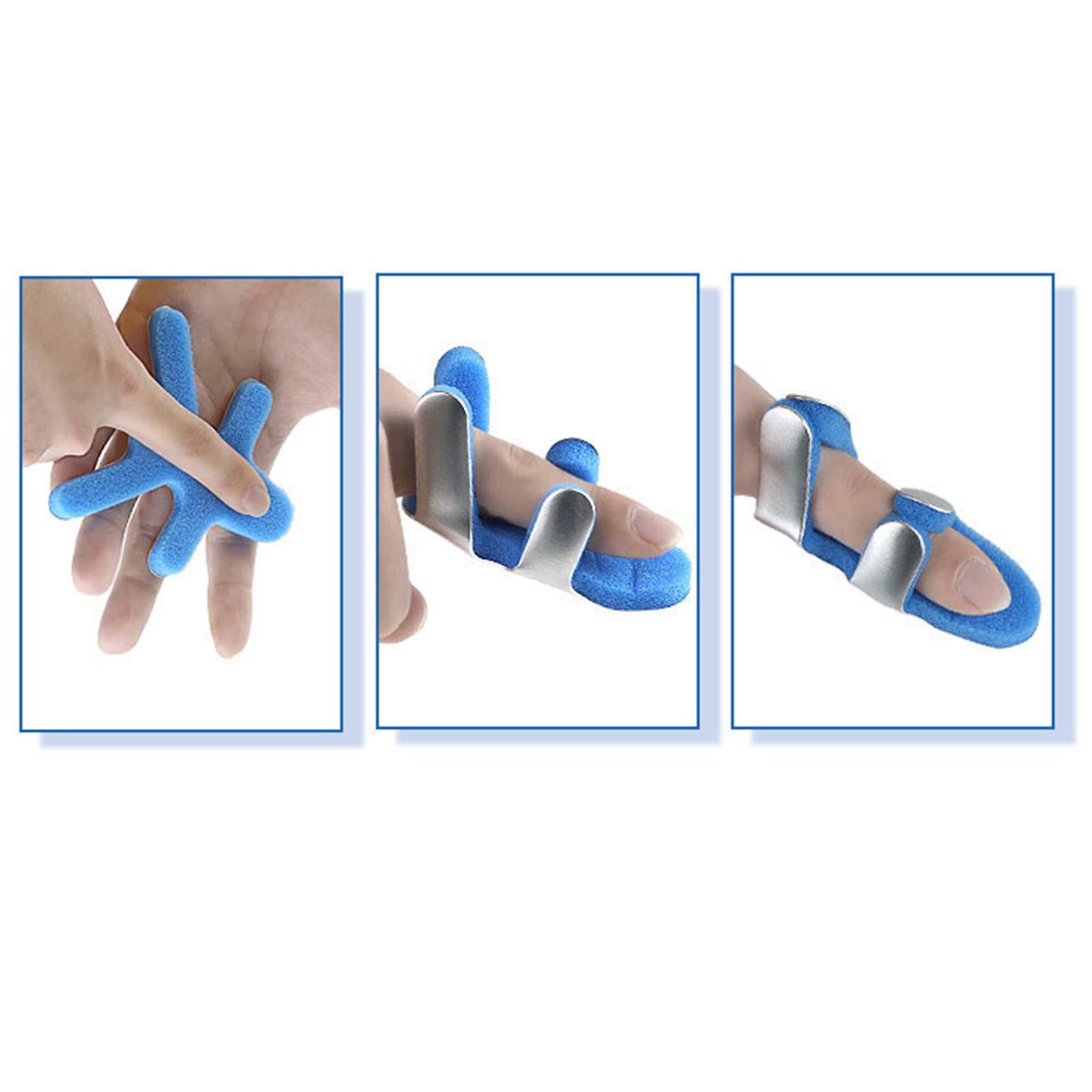 Adjustable Finger Splint Trigger Fixing Brace Support Strap Protector Blue M