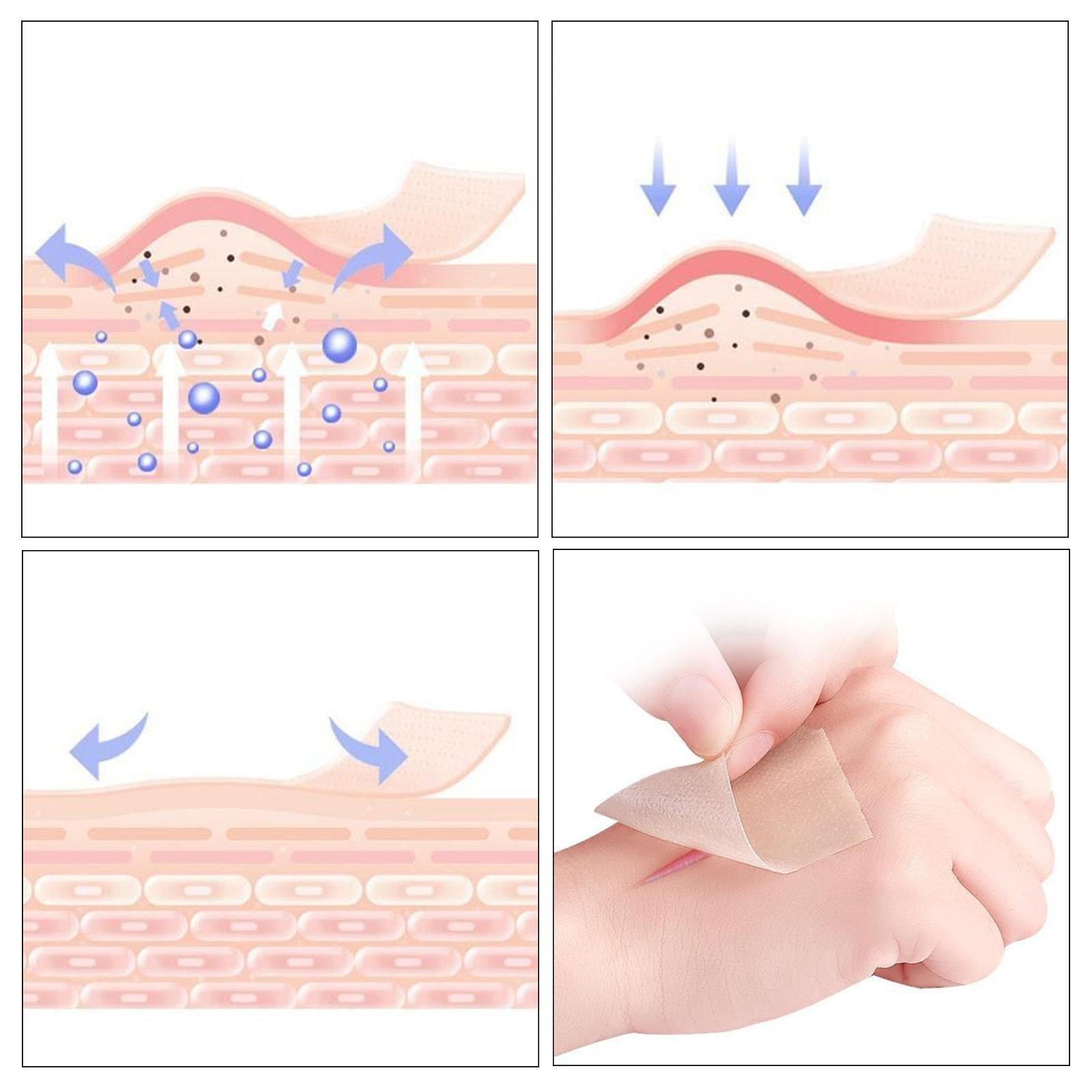 4 Pack Tattoo Flaw Concealer Tape Scar Acne Cover Flesh for Arms Neck Back S