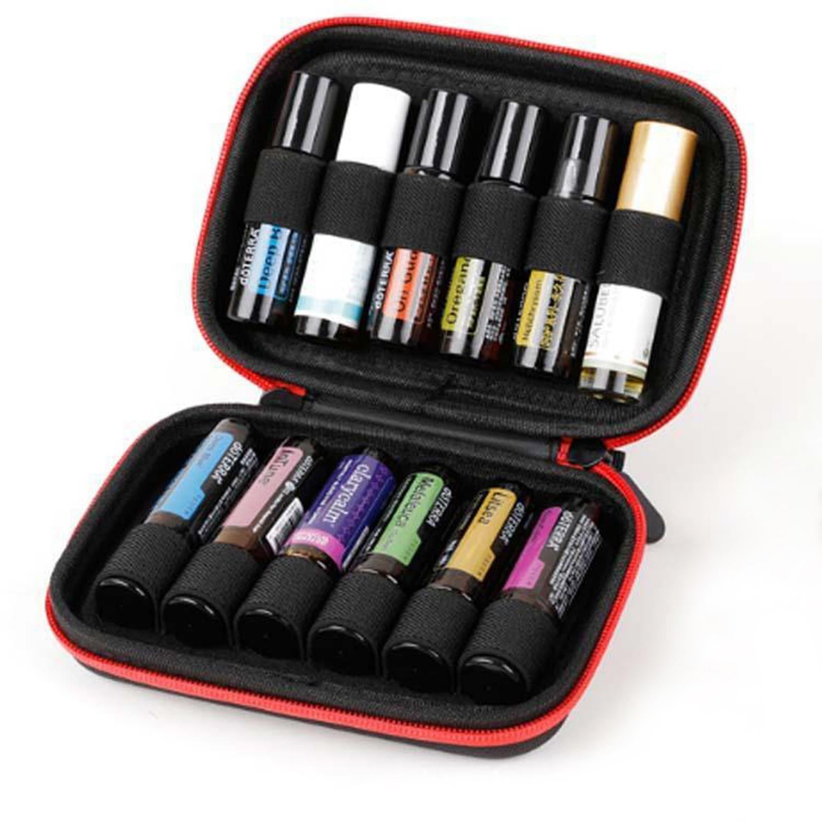 Essential Oil Bag10ml Aromatherapy Storage Holder Case for 12 Bottles Red
