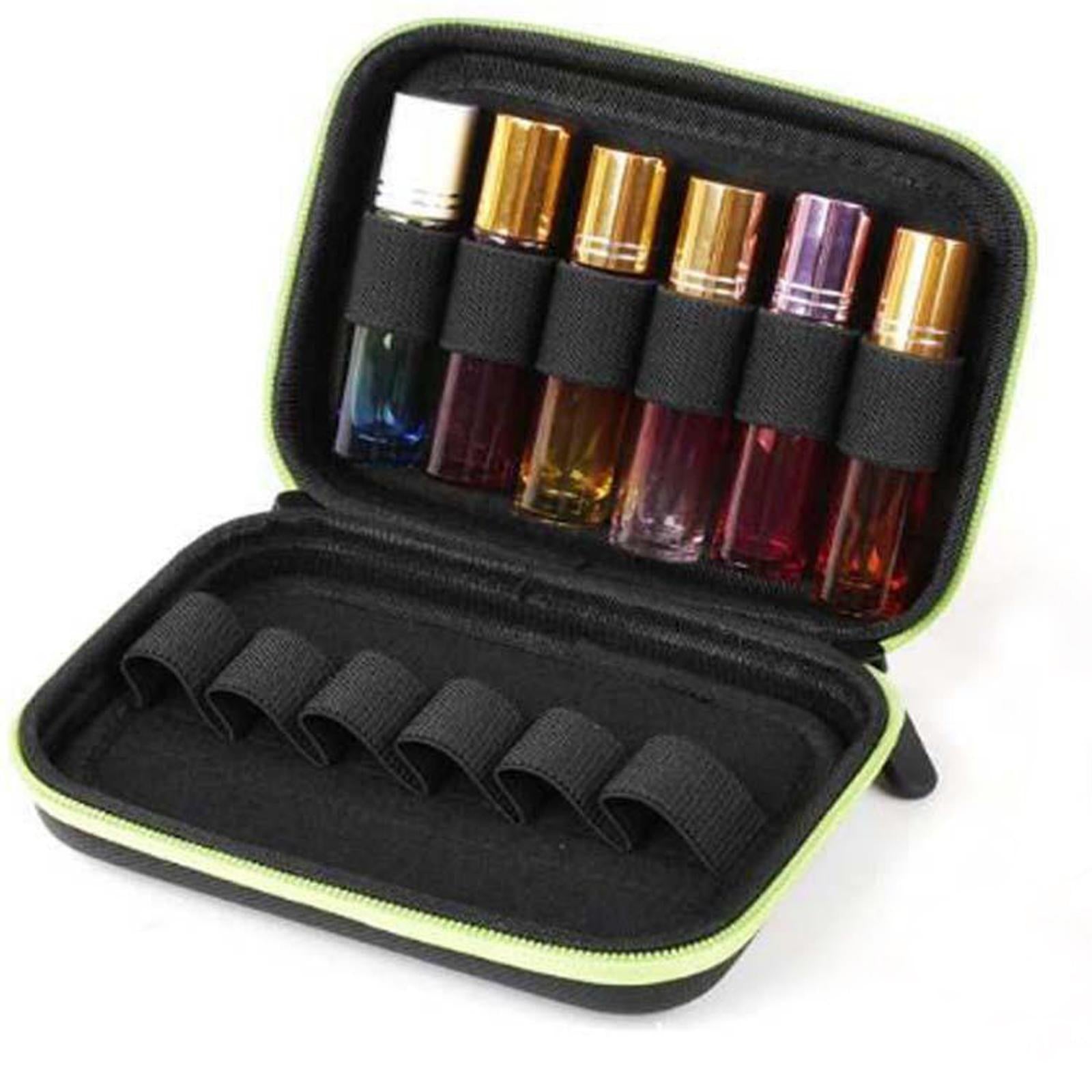Essential Oil Bag10ml Aromatherapy Storage Holder Case for 12 Bottles Green
