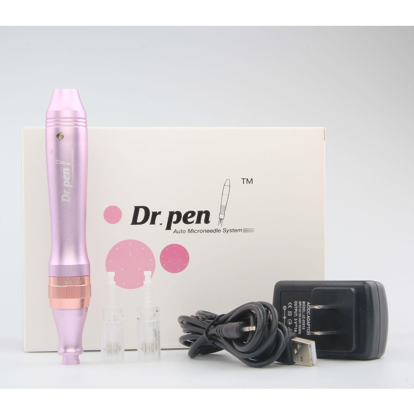 M7 Electric Pen Kit Microneedle Needle w/ 2x 12 Pin Cartridge Makeup