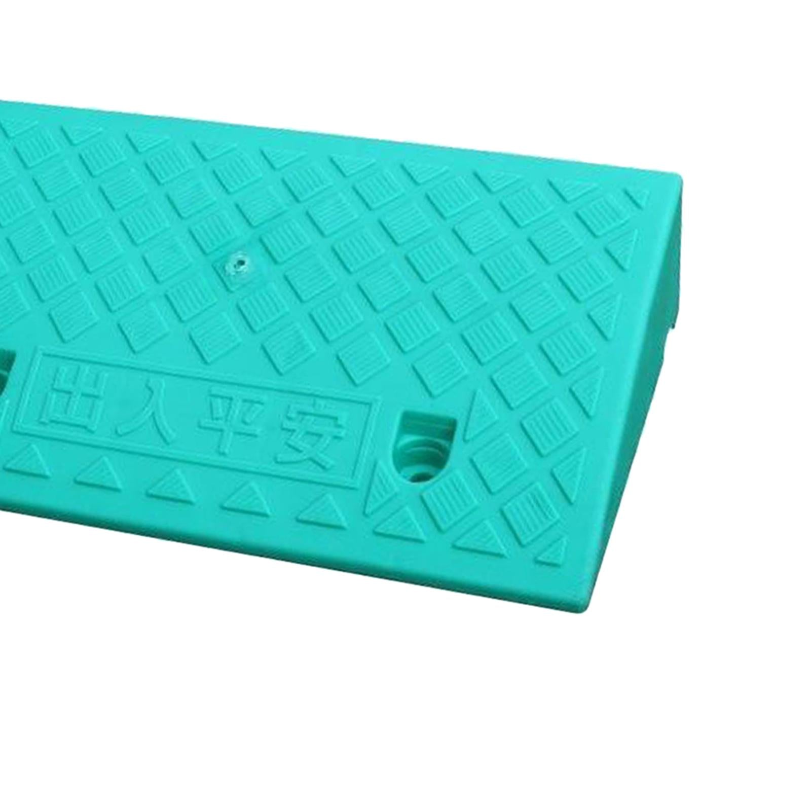 Portable Curb Ramp Wheelchair Threshold Ramp Kerb Ramp Non-slip 11cm Green