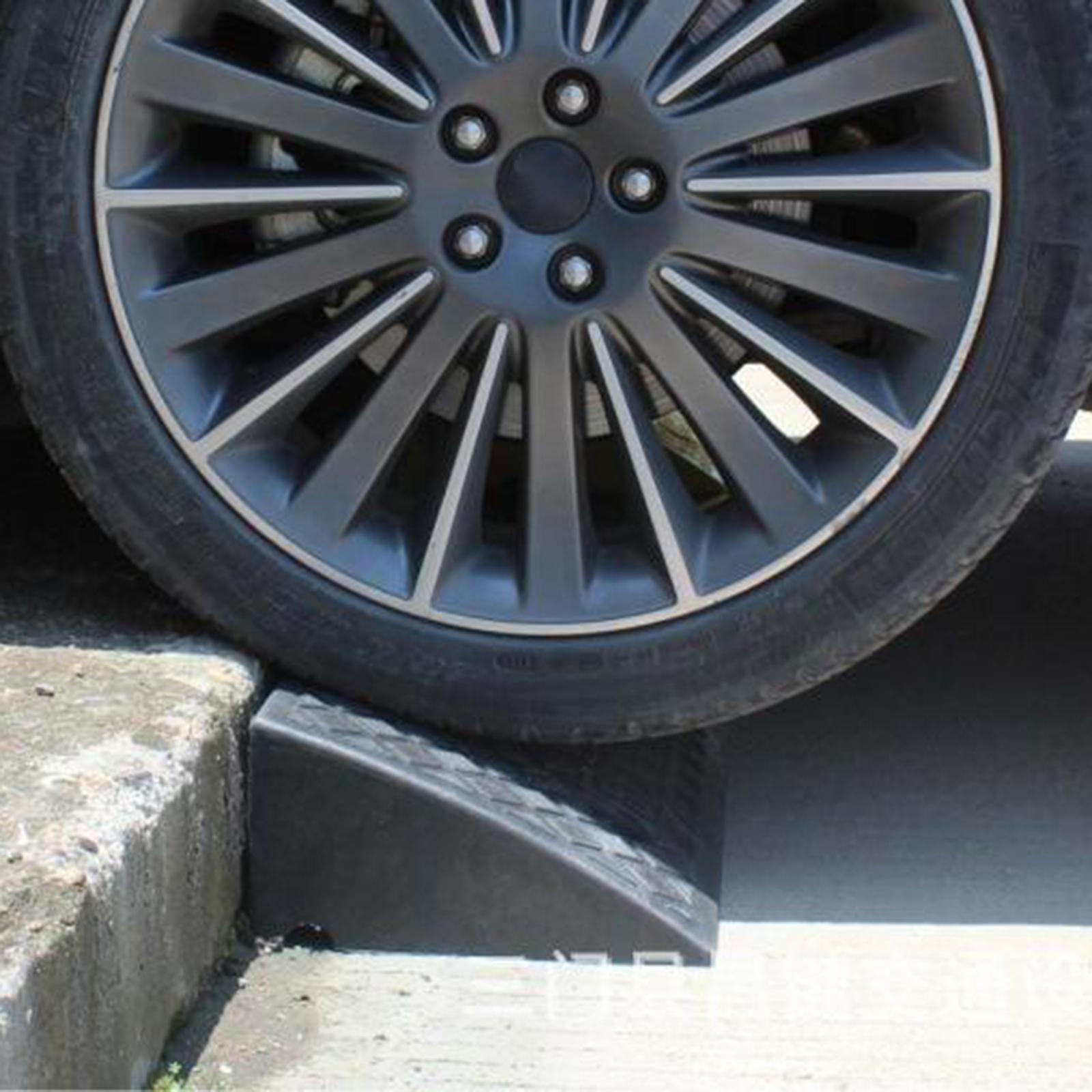 Portable Curb Ramp Wheelchair Threshold Ramp Kerb Ramp Non-slip 11cm Black
