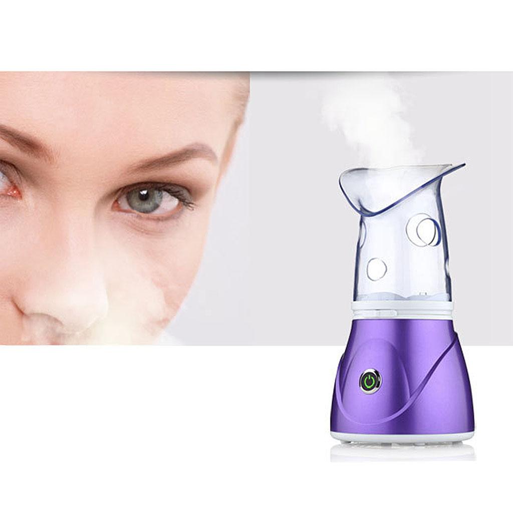 Facial Steamer Nano Cleaner for Facial Sauna Spa BPA Free Pores EU purple