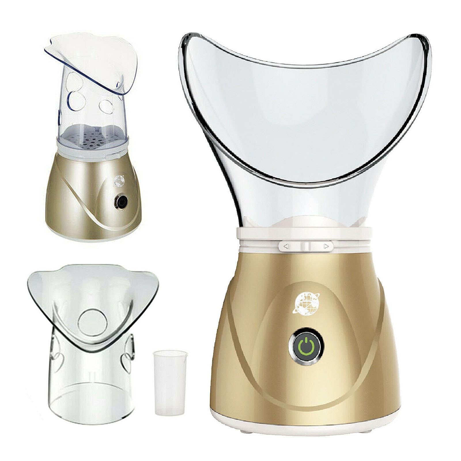 Facial Steamer Nano Cleaner for Facial Sauna Spa BPA Free Pores EU golden