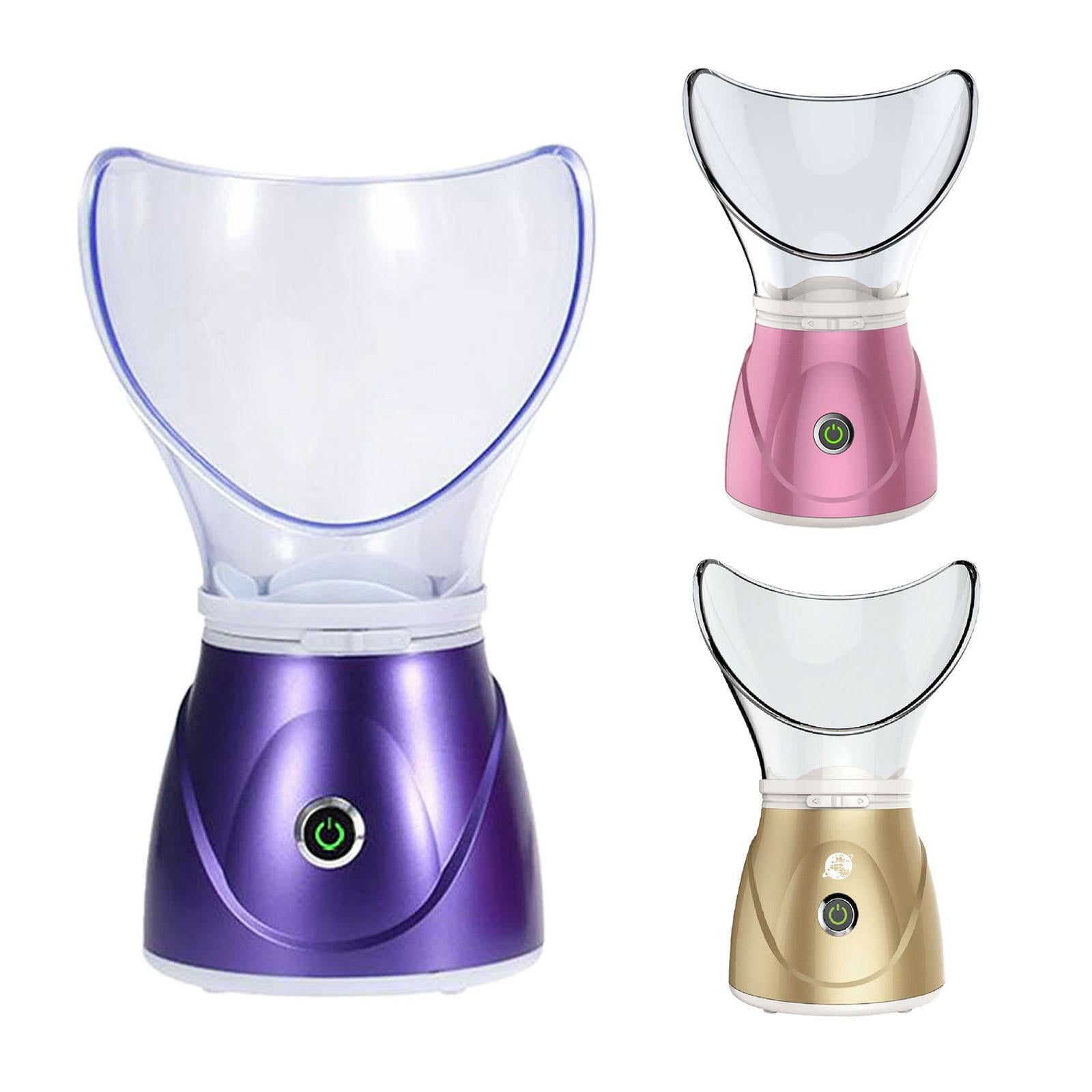 Facial Steamer Nano Cleaner for Facial Sauna Spa Face Humidifier UK purple