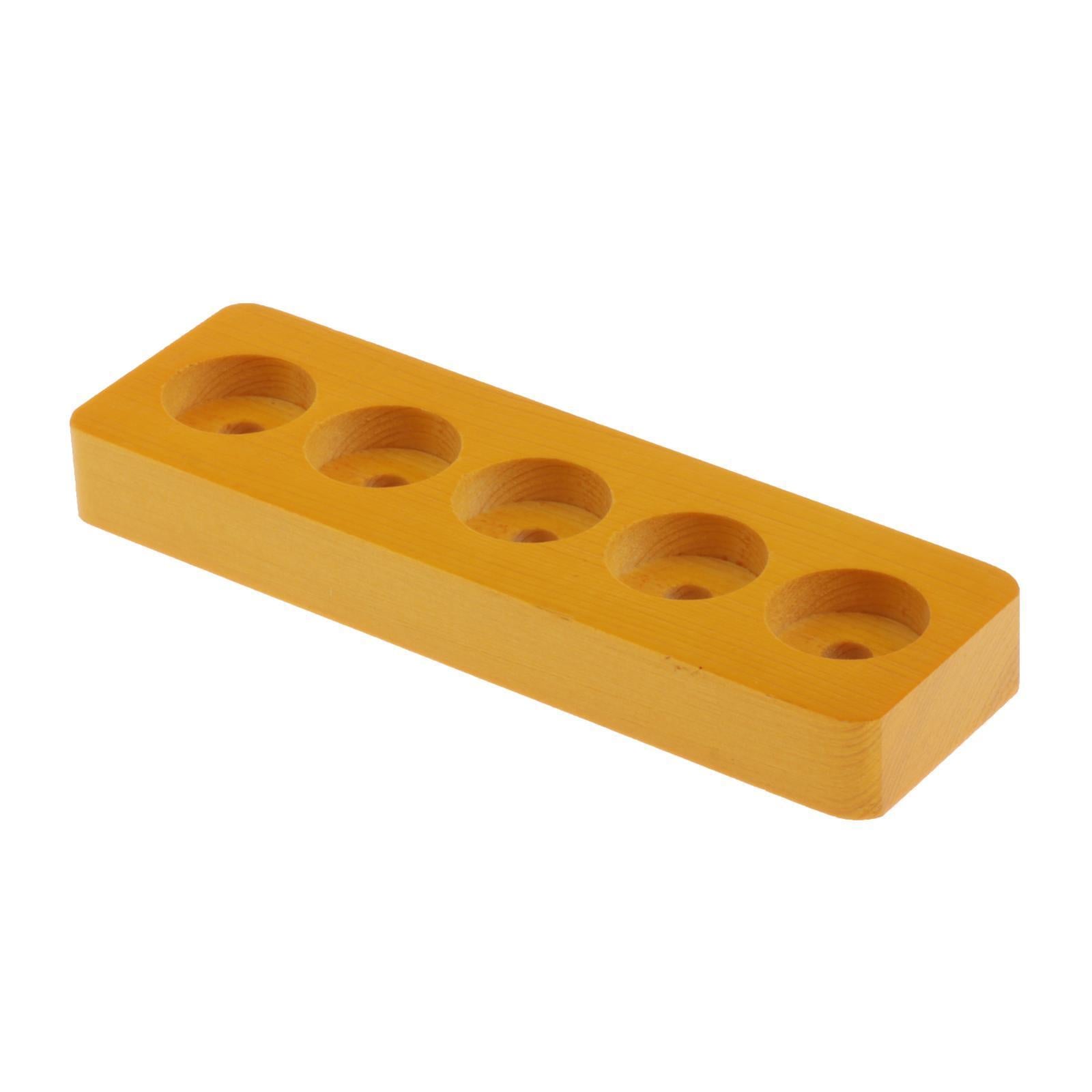 5 Slots Wooden Essential Oils Holder Stand Rack Shelf Case Holder Organizer