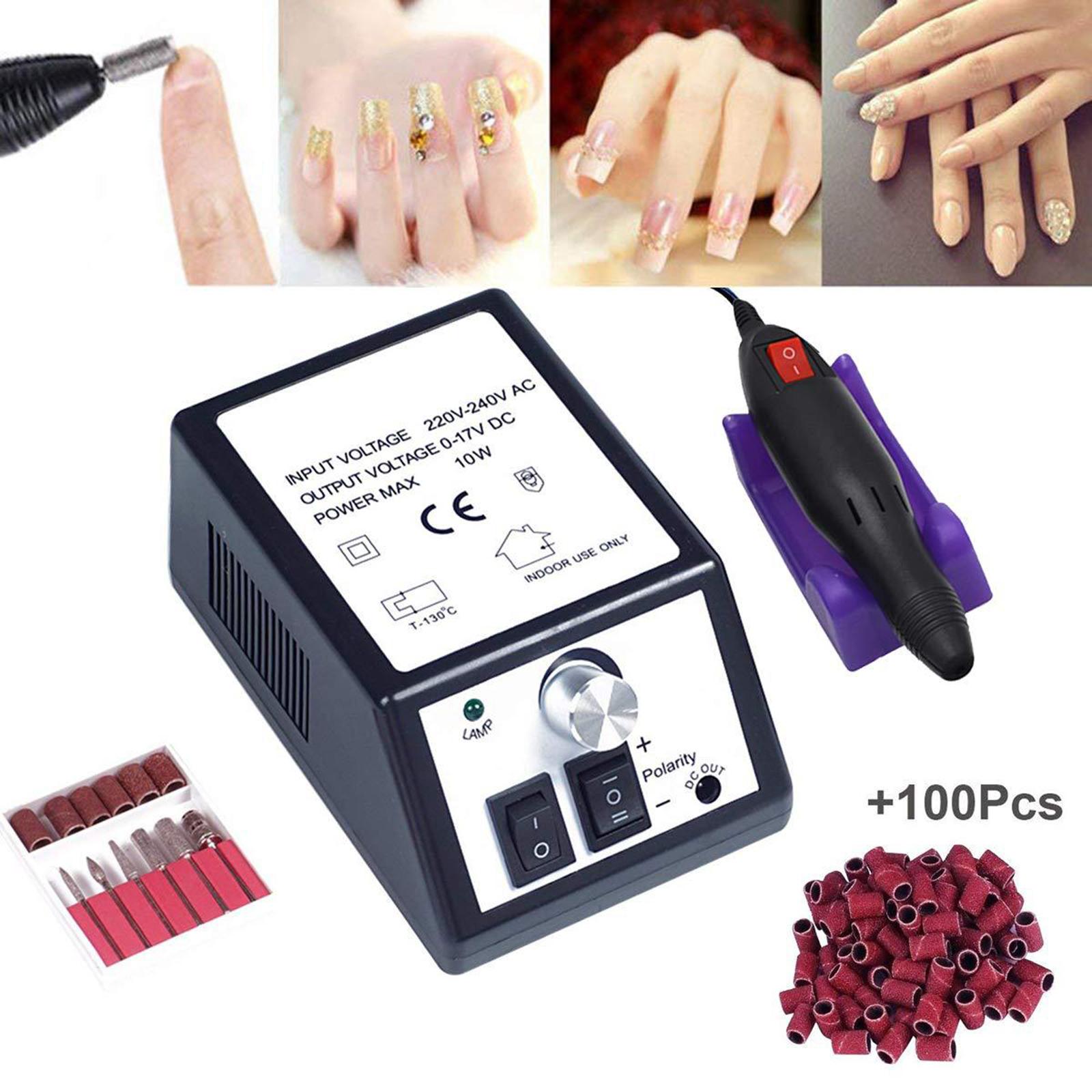 Electric Nail Drill Nail File Tools 20000RPM for Acrylic Nails Remove Black
