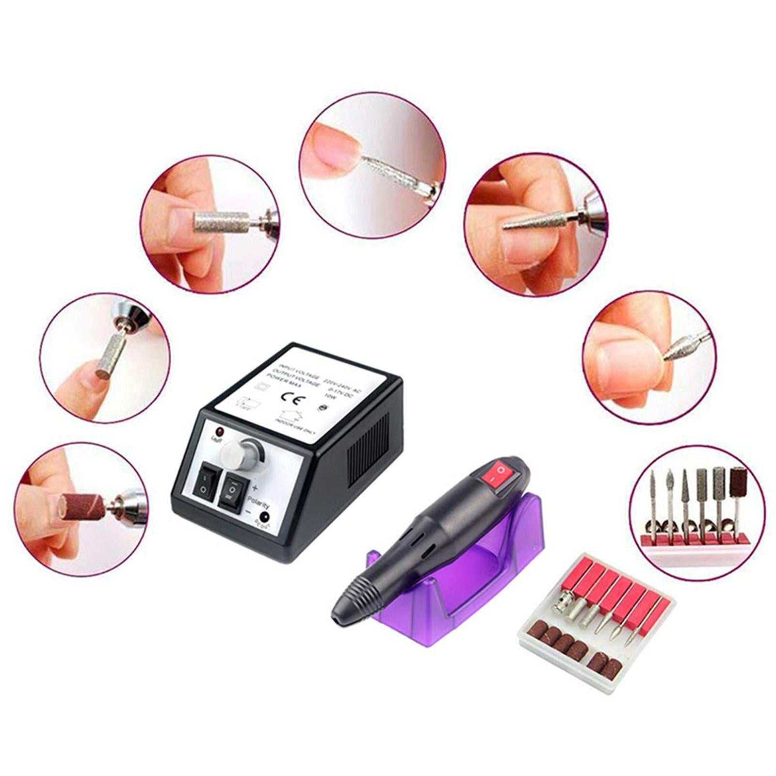 Electric Nail Drill Nail File Tools 20000RPM for Acrylic Nails Remove Black