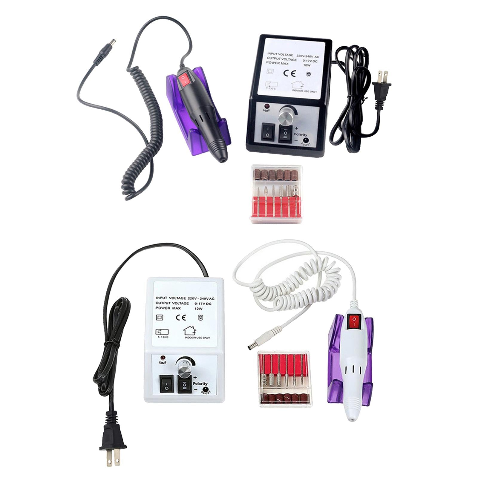Electric Nail Drill Nail File Tools 20000RPM for Acrylic Nails Remove Black