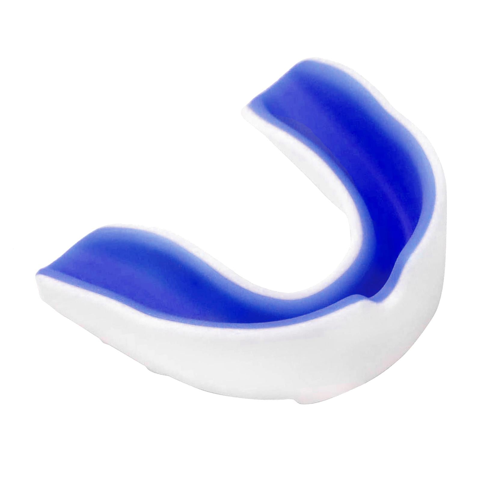 Boxing Mouth Guard Martial Sports Protection Gumshield New White+Dark Blue