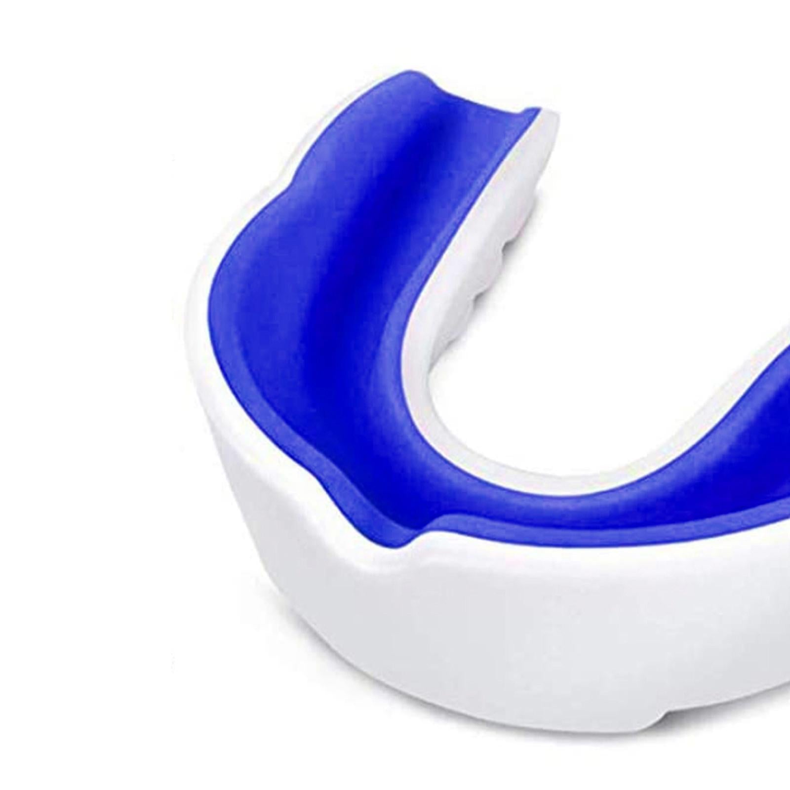 Boxing Mouth Guard Martial Sports Protection Gumshield New White+Dark Blue