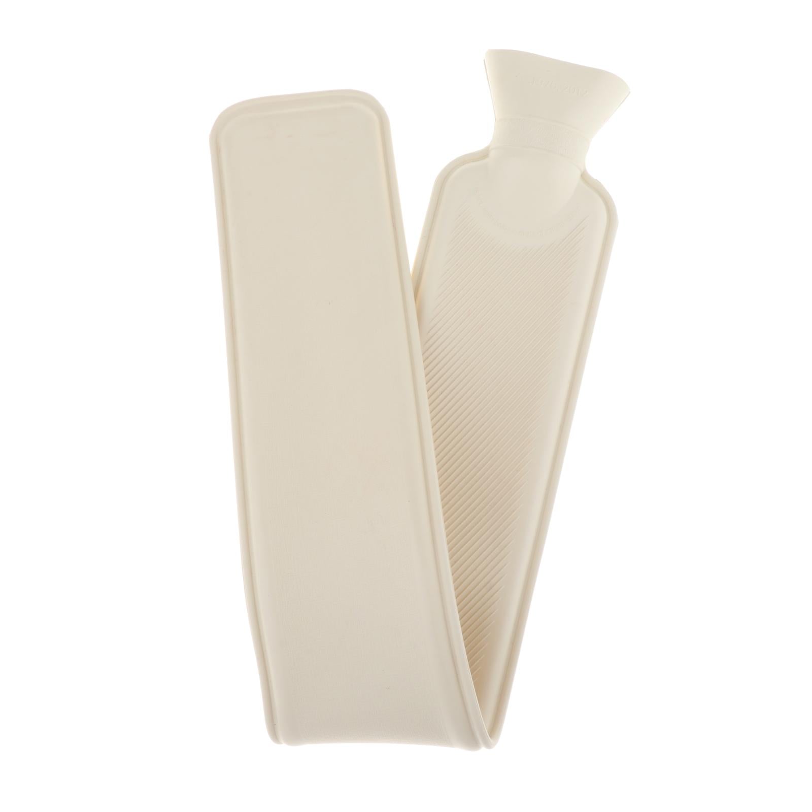 Hot Water Bottle 2L w/ Elegant Coat Secure Screw Top Warms Back Red