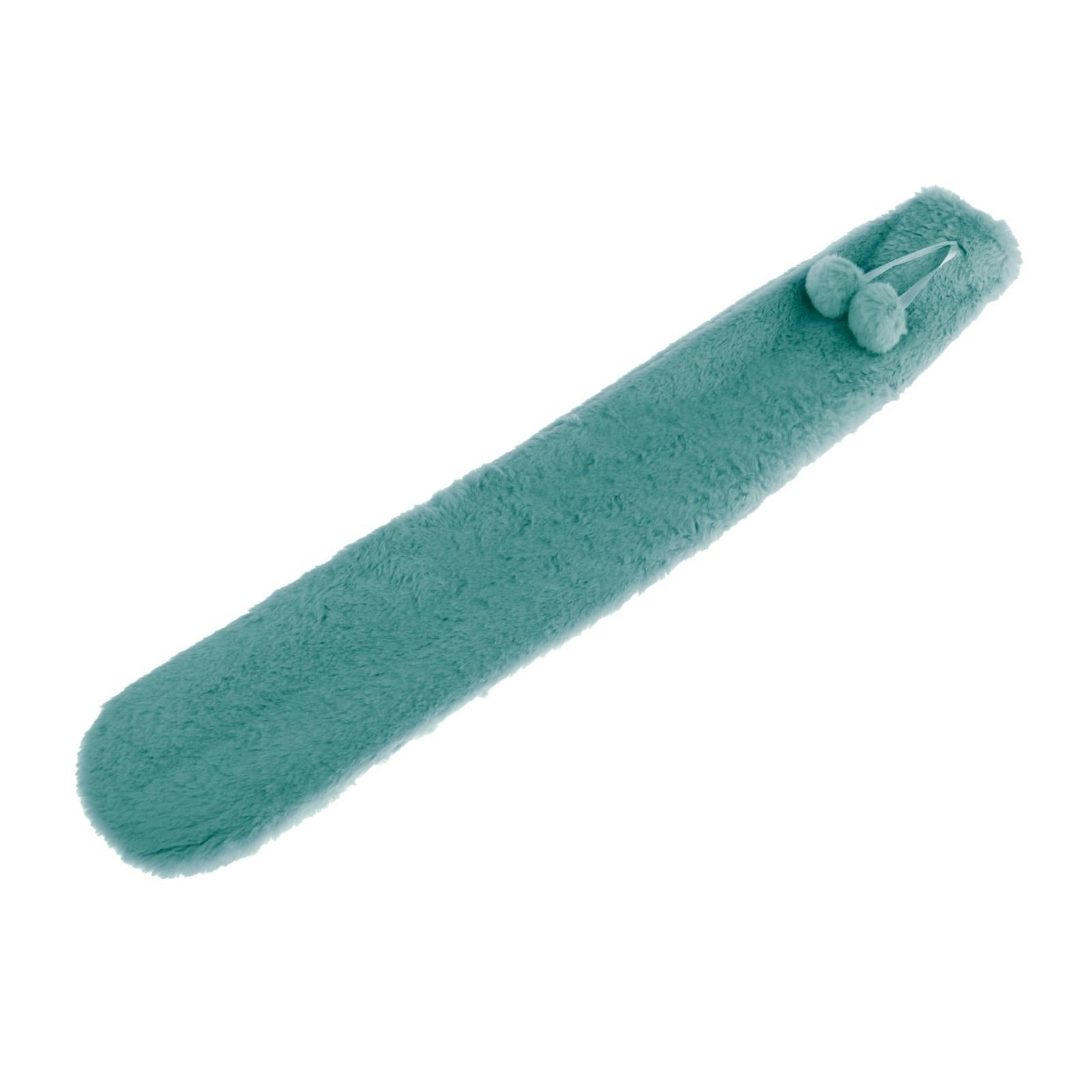 Hot Water Bottle 2L w/ Elegant Coat Secure Screw Top Warms Back Dark Green