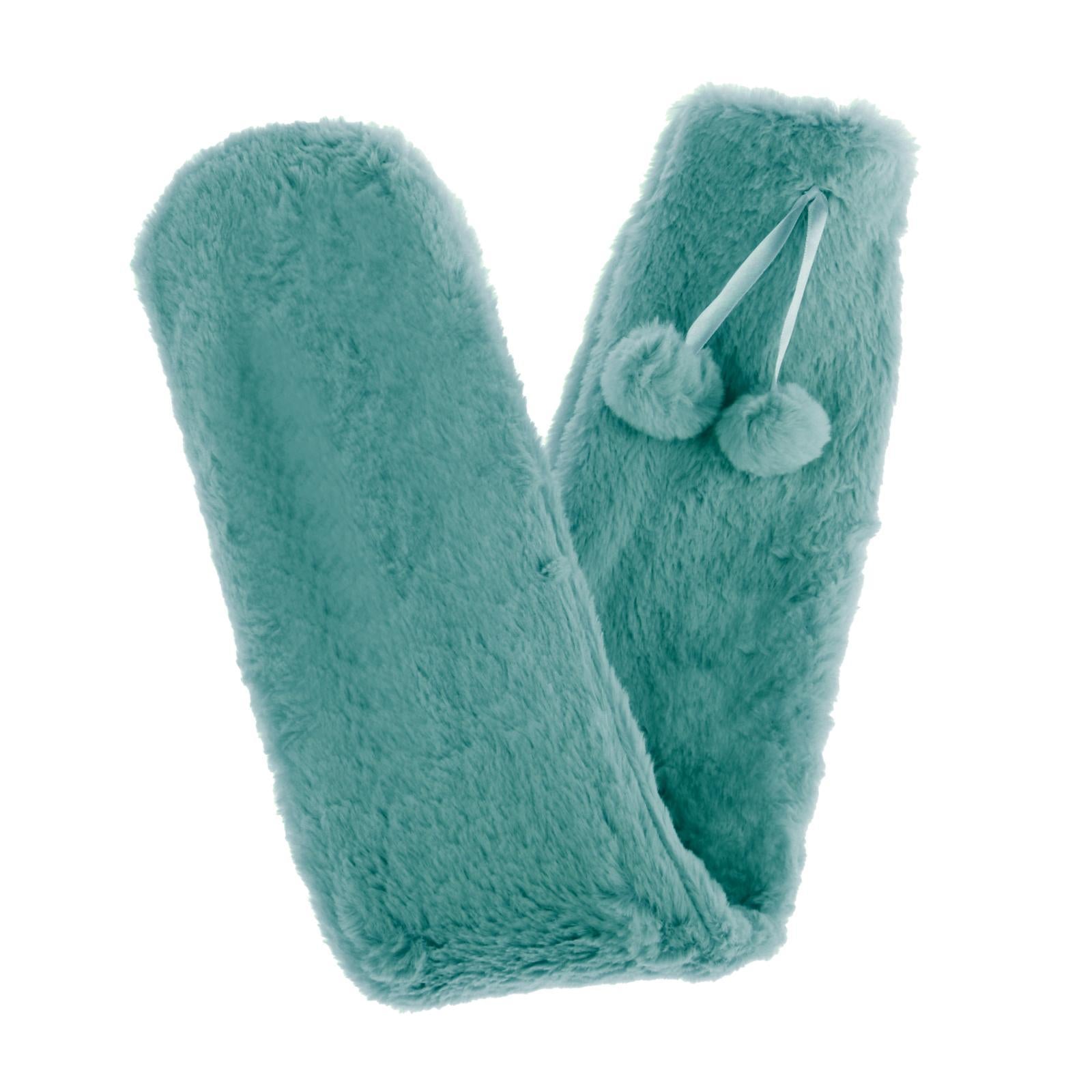 Hot Water Bottle 2L w/ Elegant Coat Secure Screw Top Warms Back Dark Green