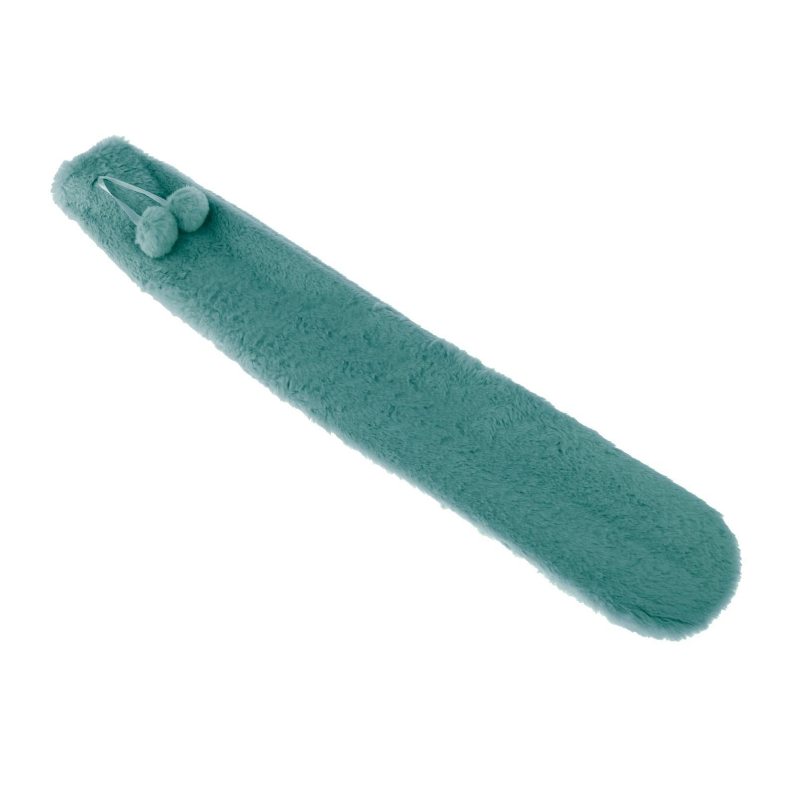 Hot Water Bottle 2L w/ Elegant Coat Secure Screw Top Warms Back Dark Green