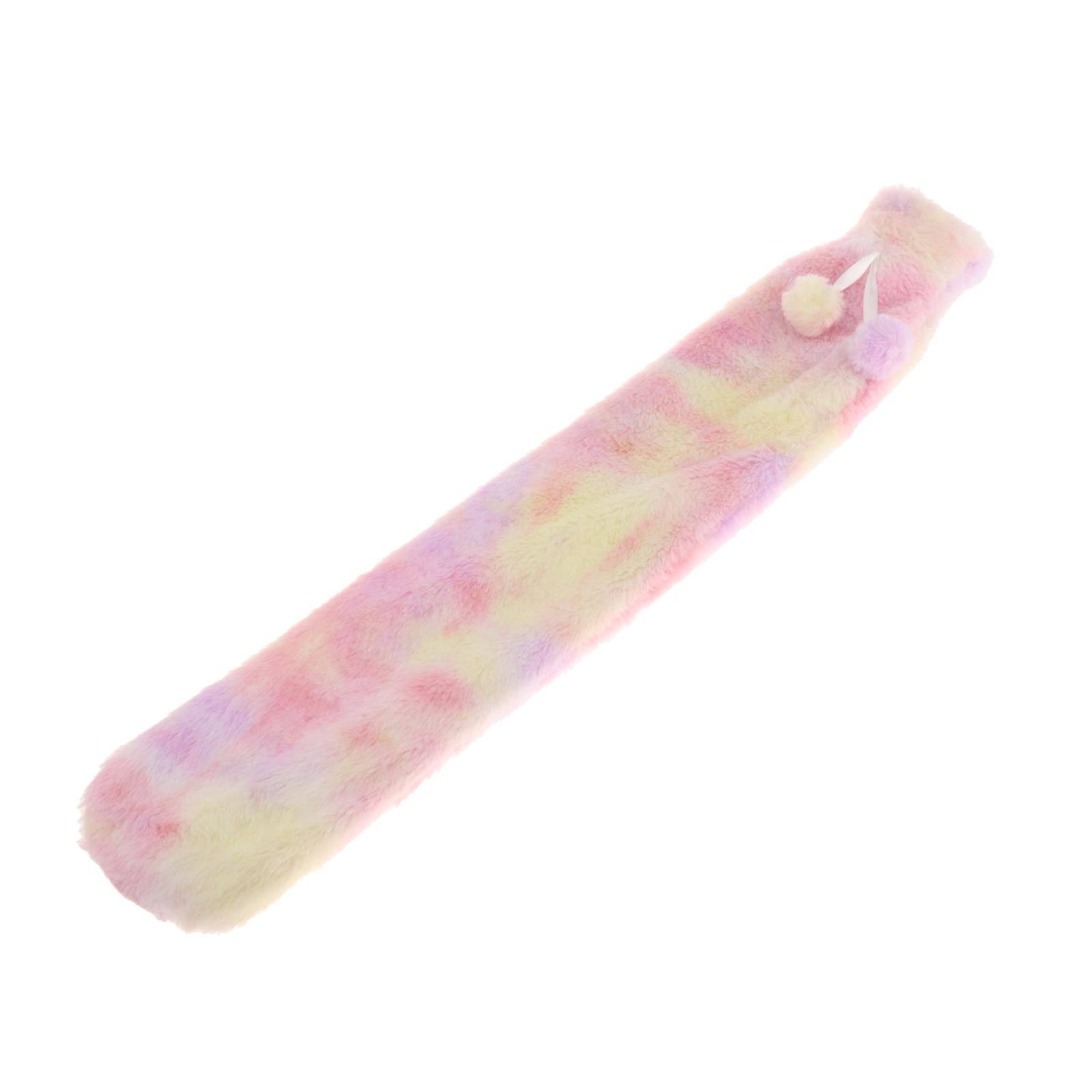 Hot Water Bottle 2L w/ Elegant Coat Secure Screw Top Warms Back Colorful