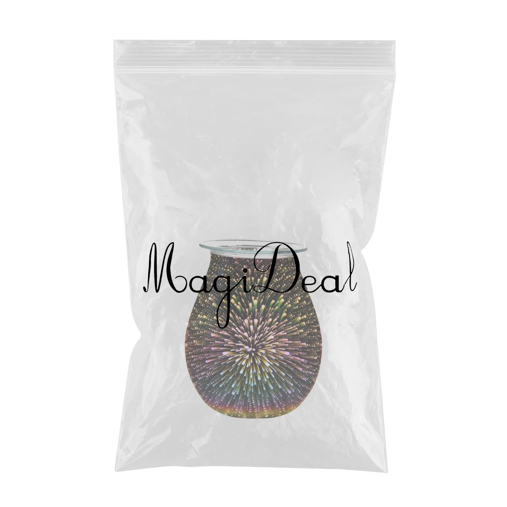 Home Wax Melt Incense Burner 3D Glass Aroma Diffuser Fragrance Bedroom